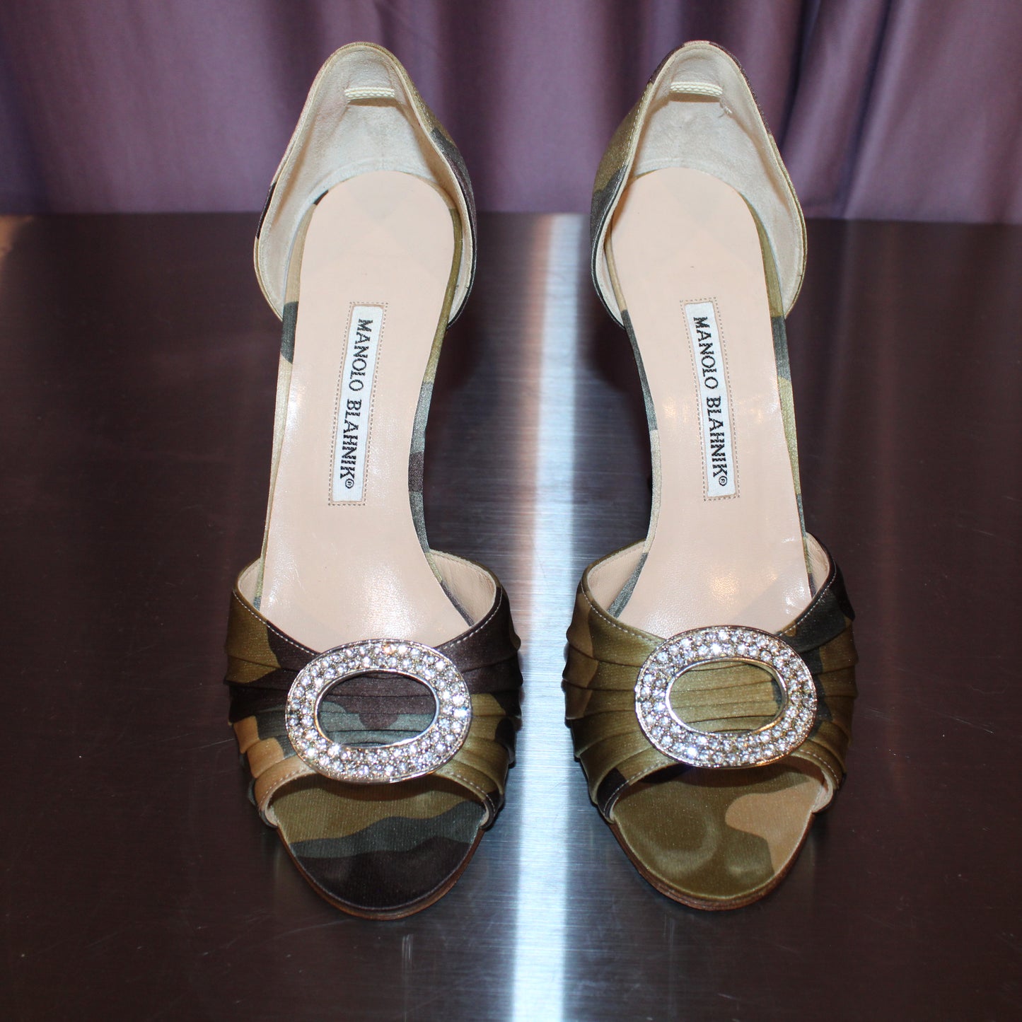 Manolo Blahnik Camouflage print heels