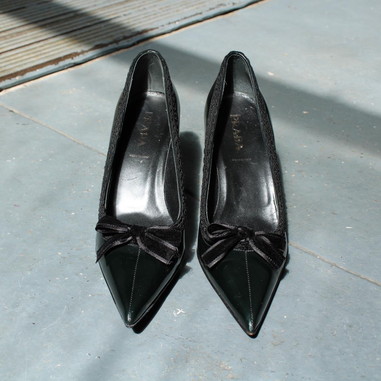 Prada heels with bow details