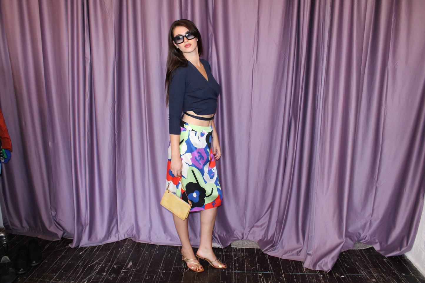 Chanel Silk Printed Skirt