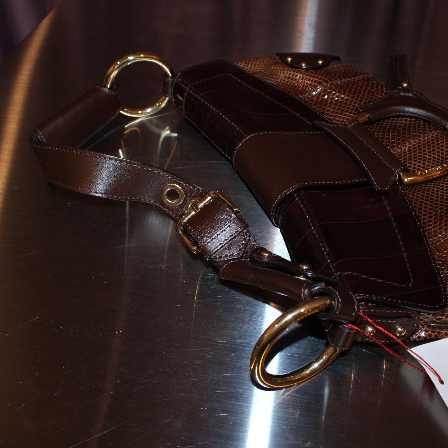 Dolce & Gabbana Python & Eel D-Ring Bag