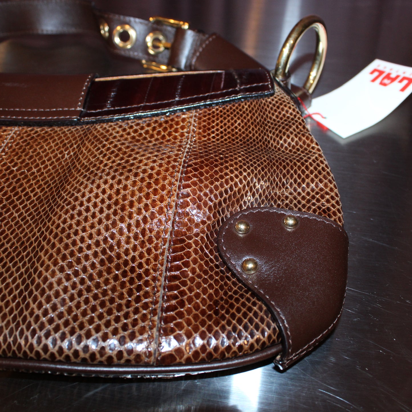 Dolce & Gabbana Python & Eel D-Ring Bag