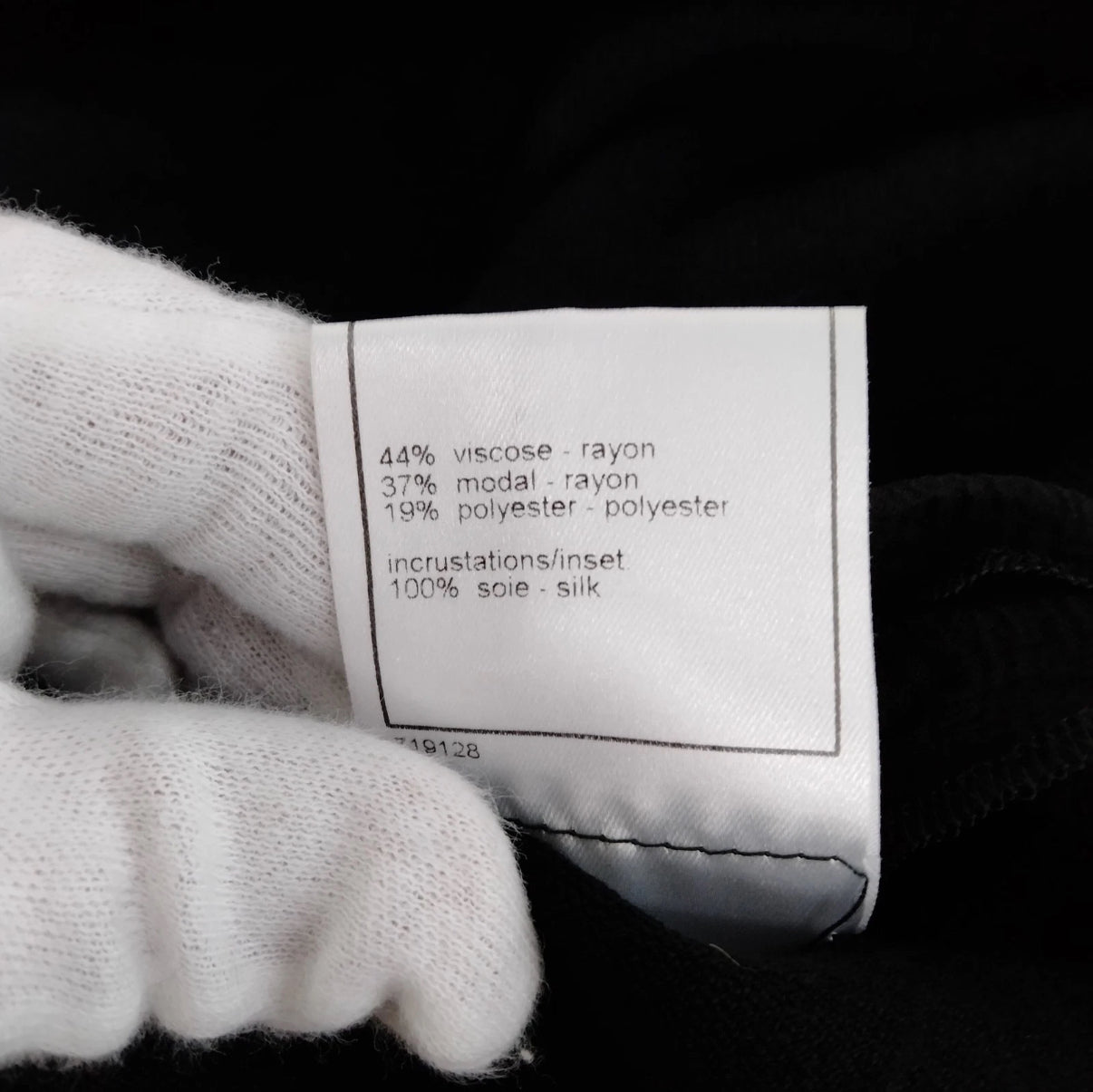 Chanel blouse with silk scarf detail