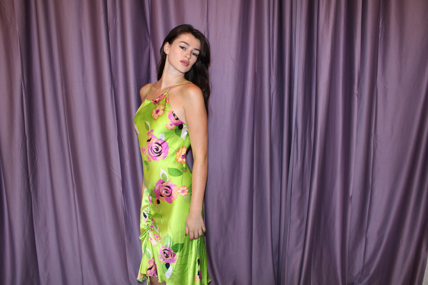Roccobarocco floral silk dress