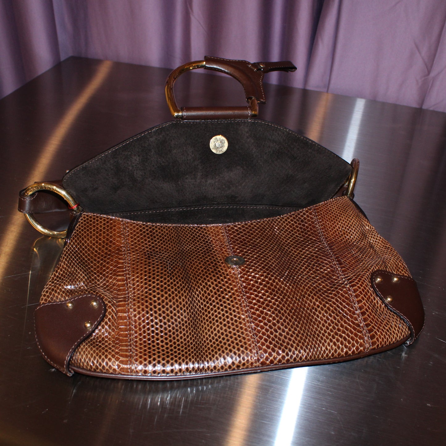 Dolce & Gabbana Python & Eel D-Ring Bag