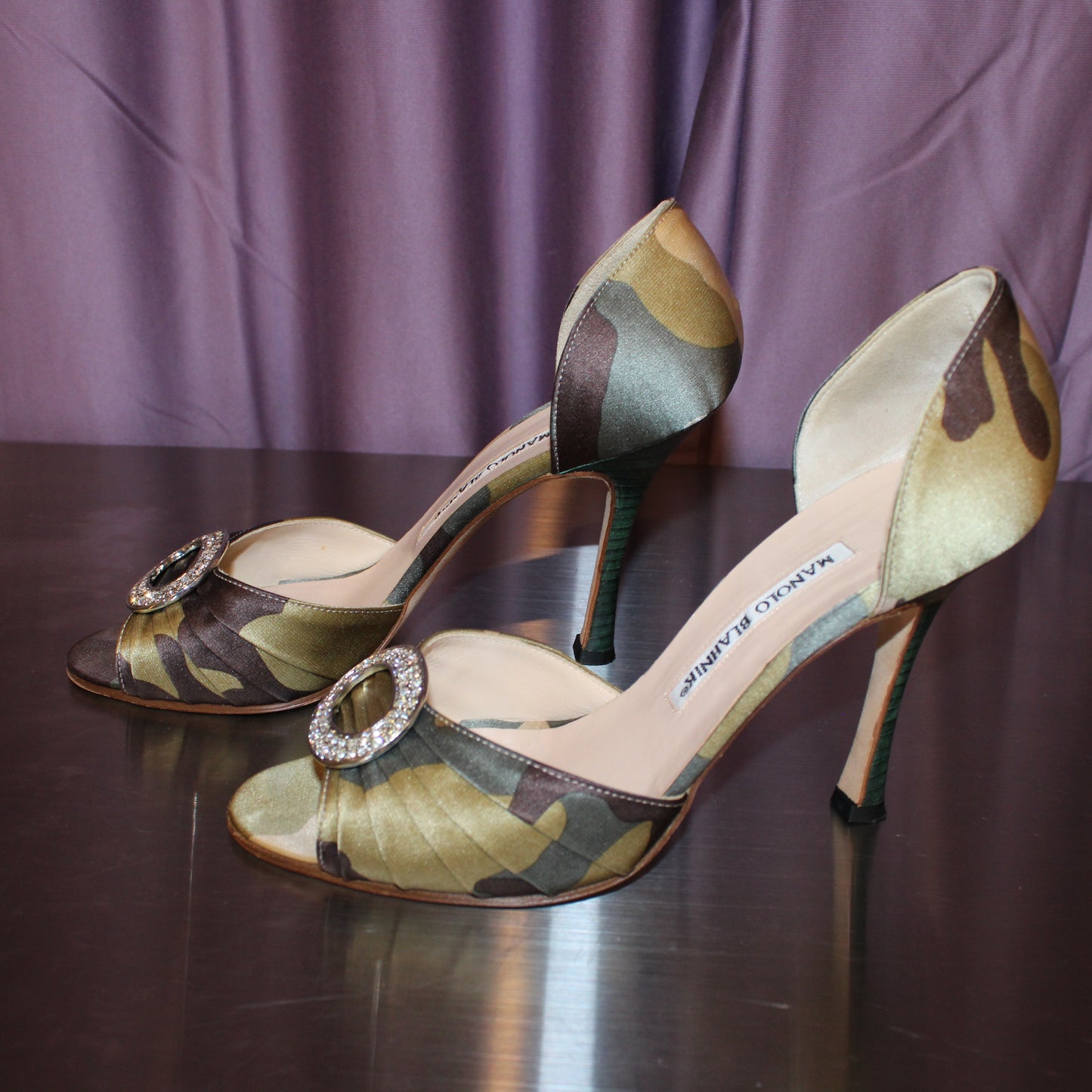 Manolo Blahnik Camouflage print heels
