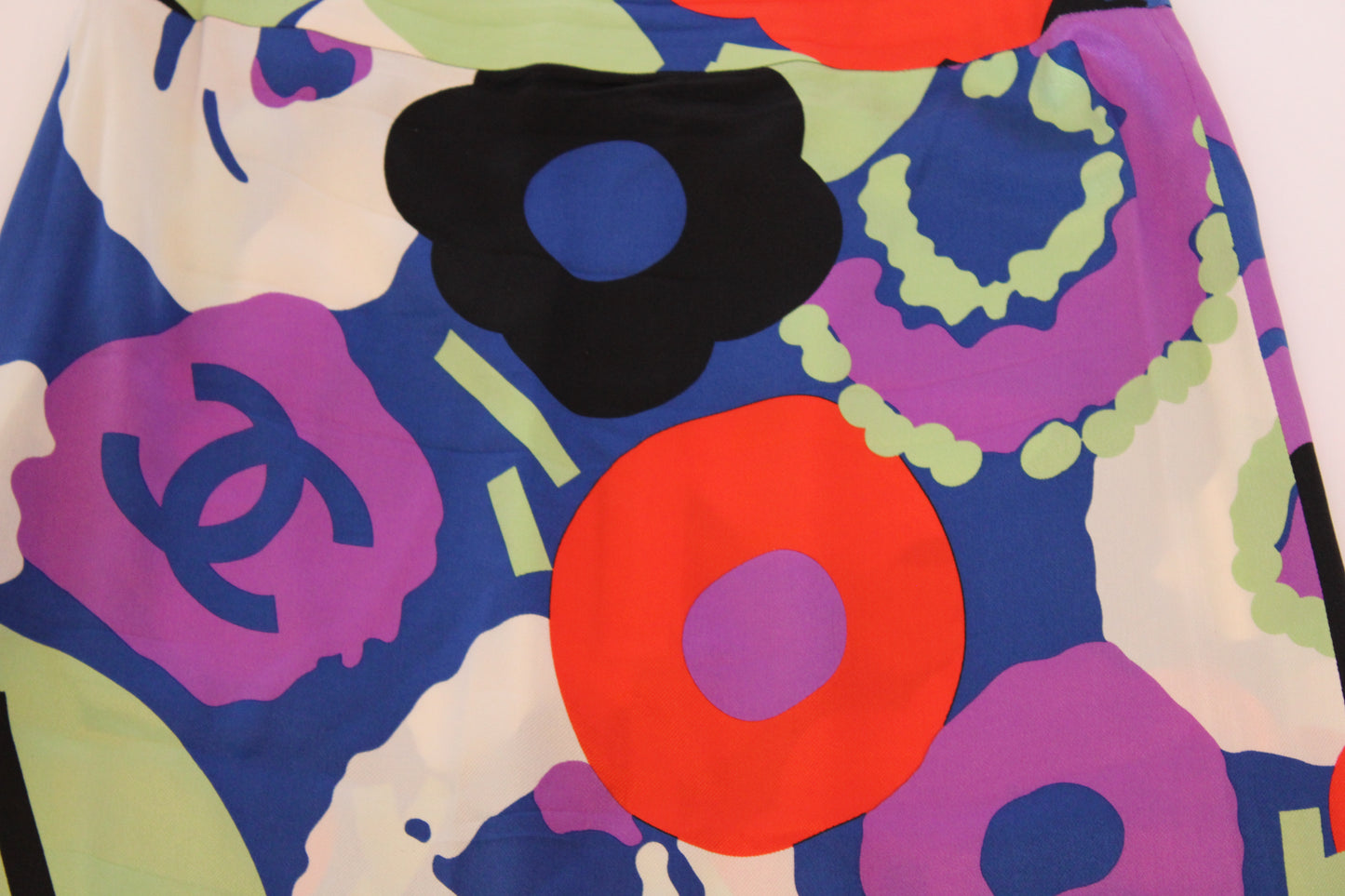 Chanel Silk Printed Skirt