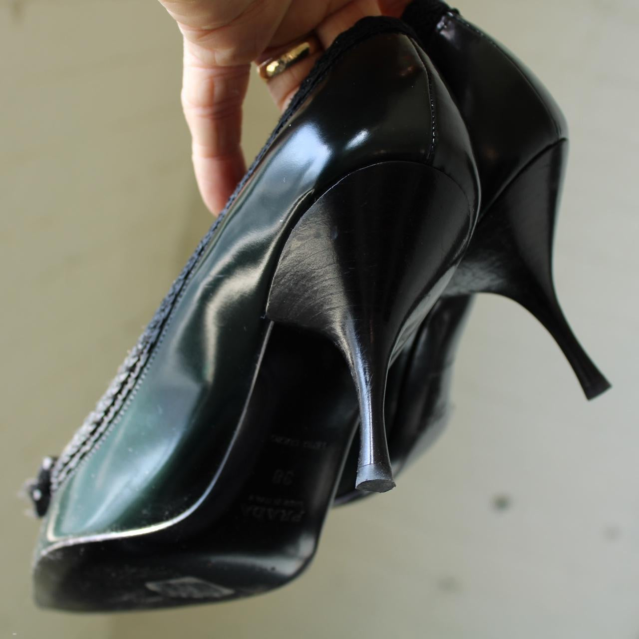 Prada heels with bow details