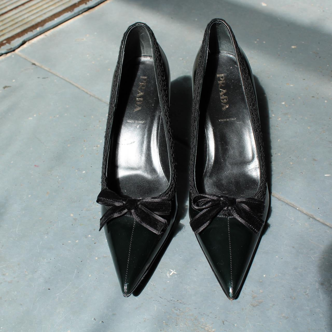 Prada heels with bow details