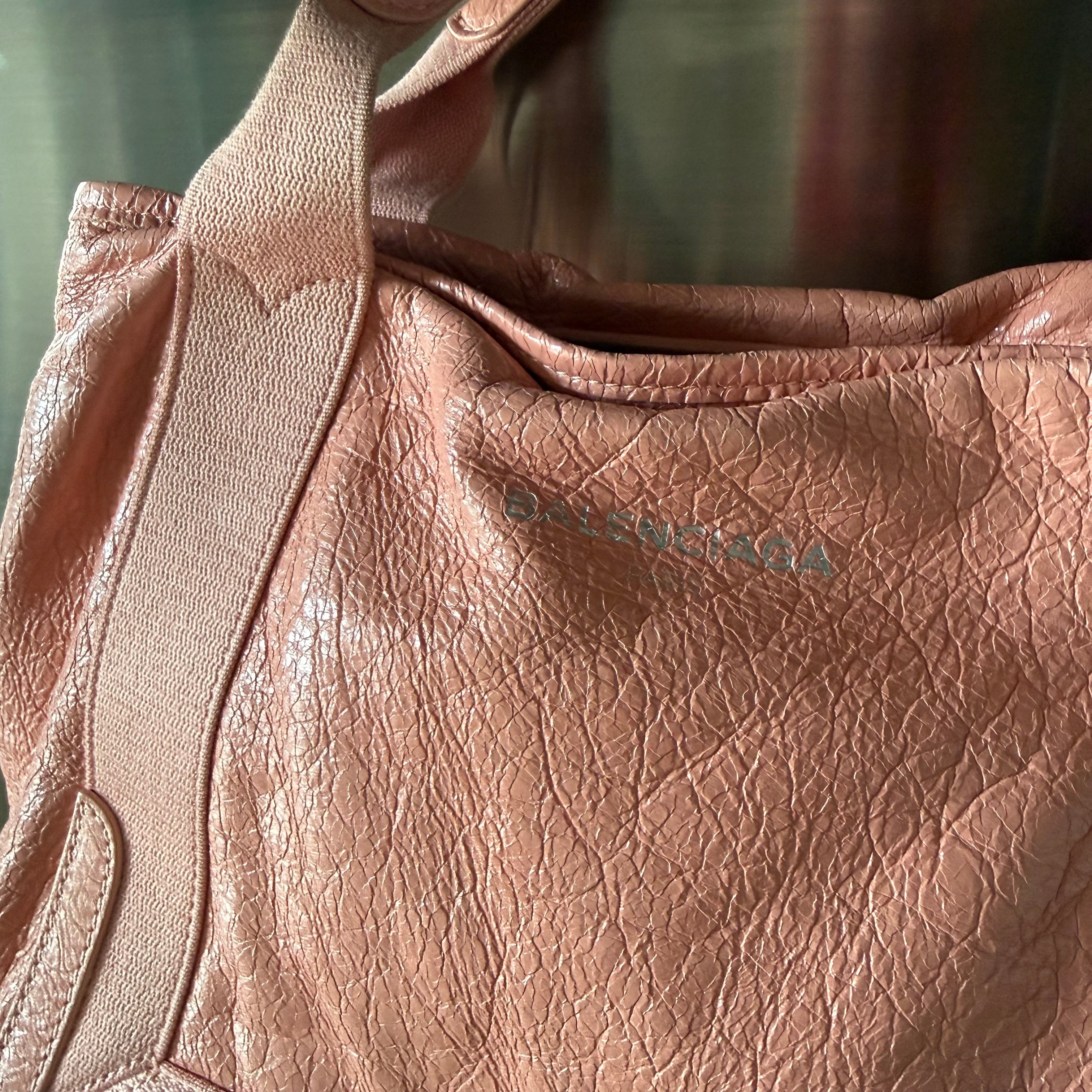 Balenciaga Coral Leather Tote