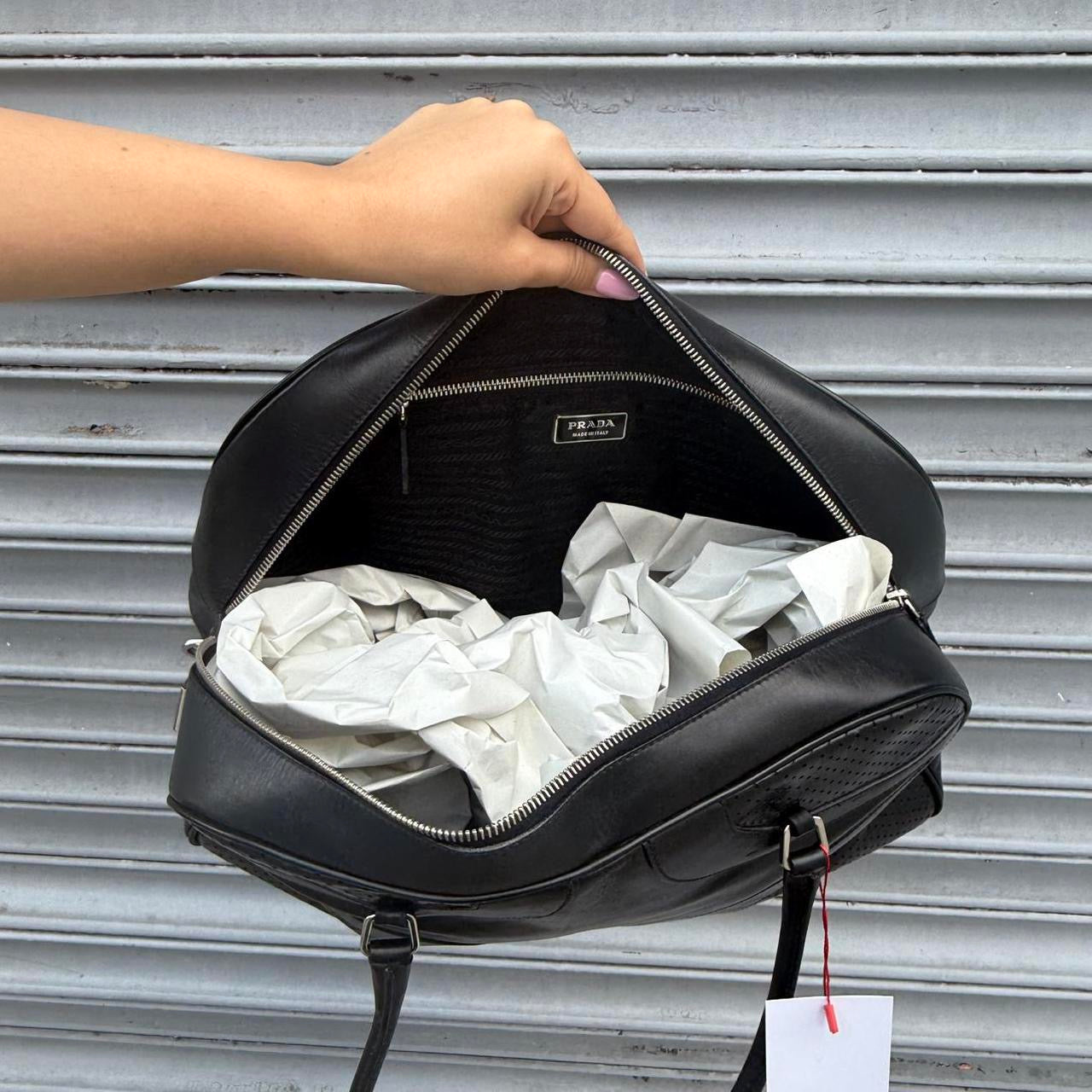 Prada Leather Bowling Bag