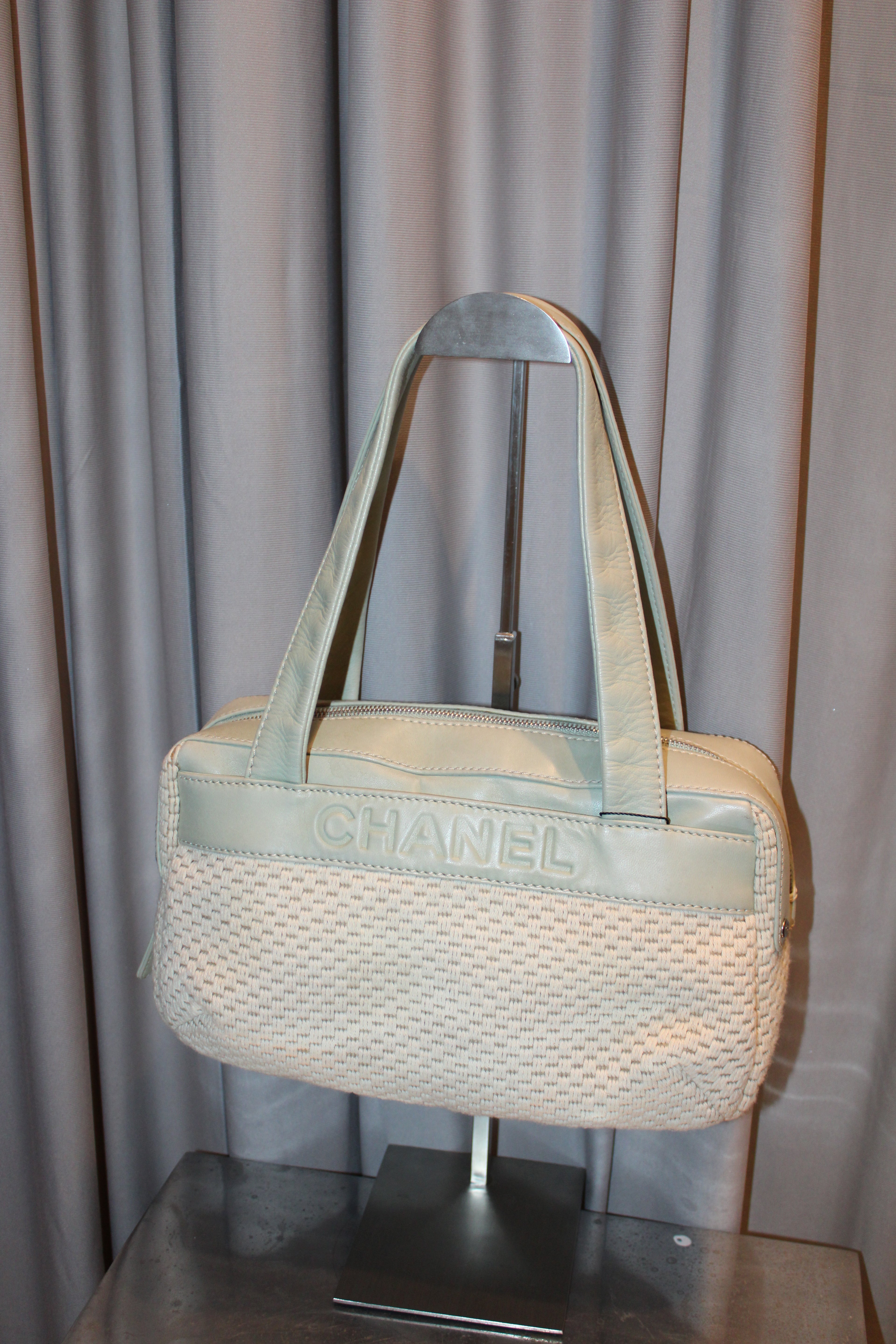 Chanel Crochet/Leather Bag