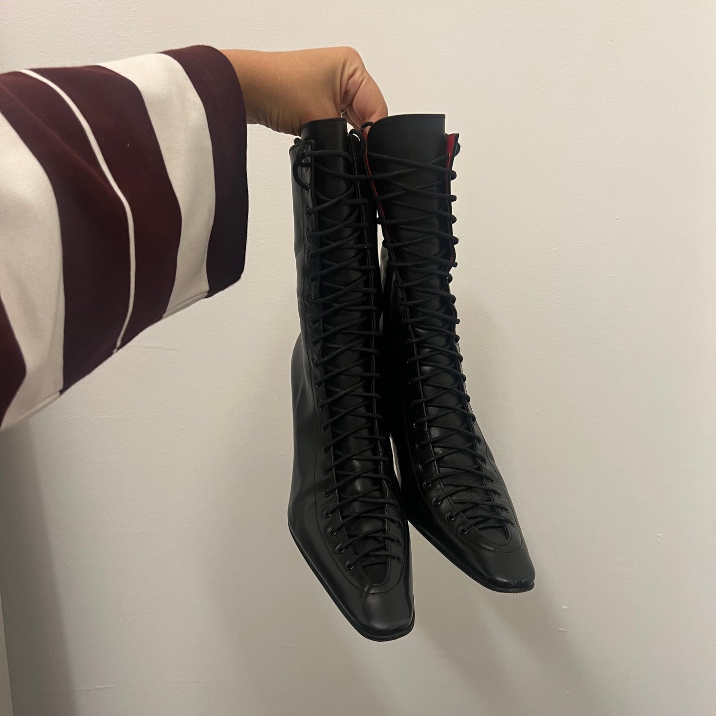 Free Lance Leather Lace Up Booties