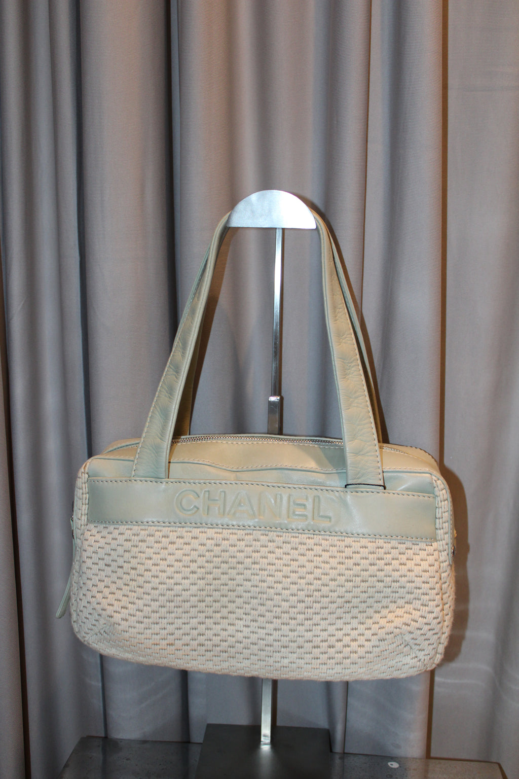Chanel Crochet/Leather Bag