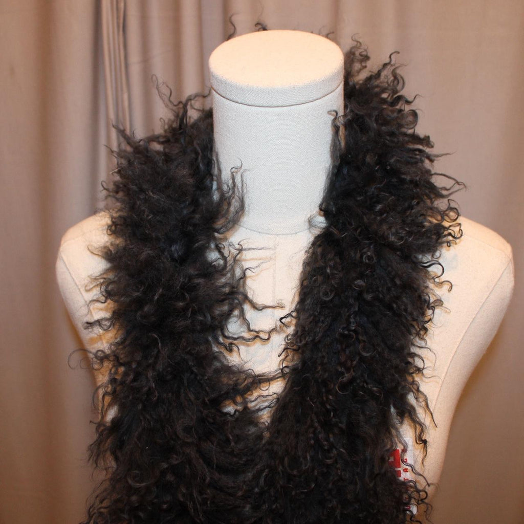 Vintage Mongolian fur scarf