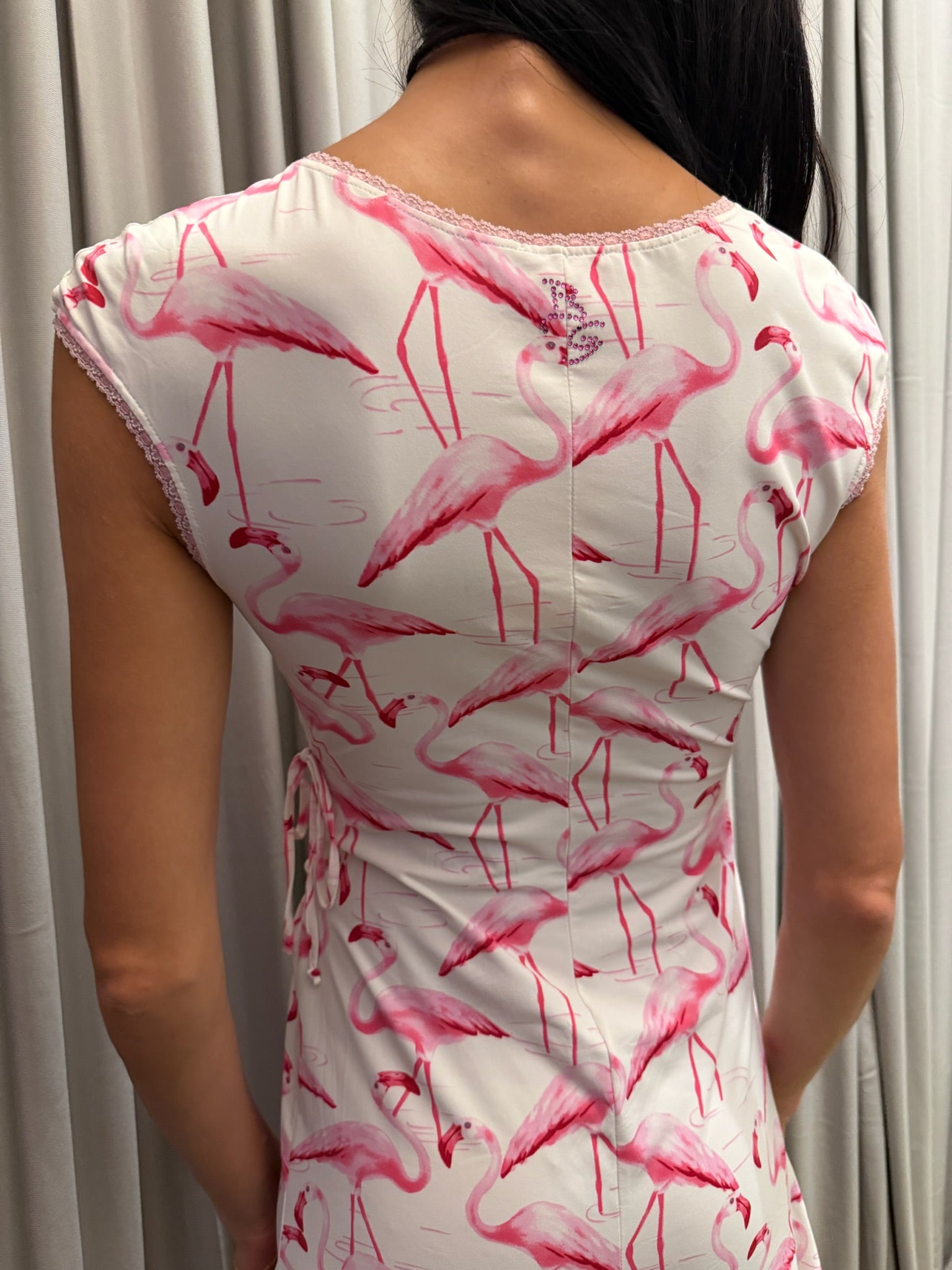 Blumarine Flamingo Print Dress