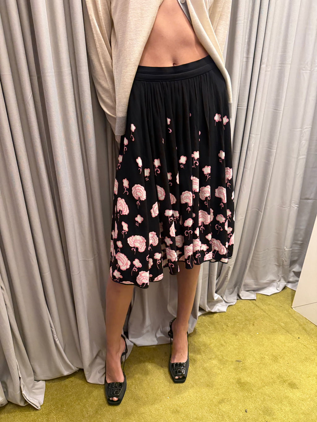 Prada 2014 Floral Skirt
