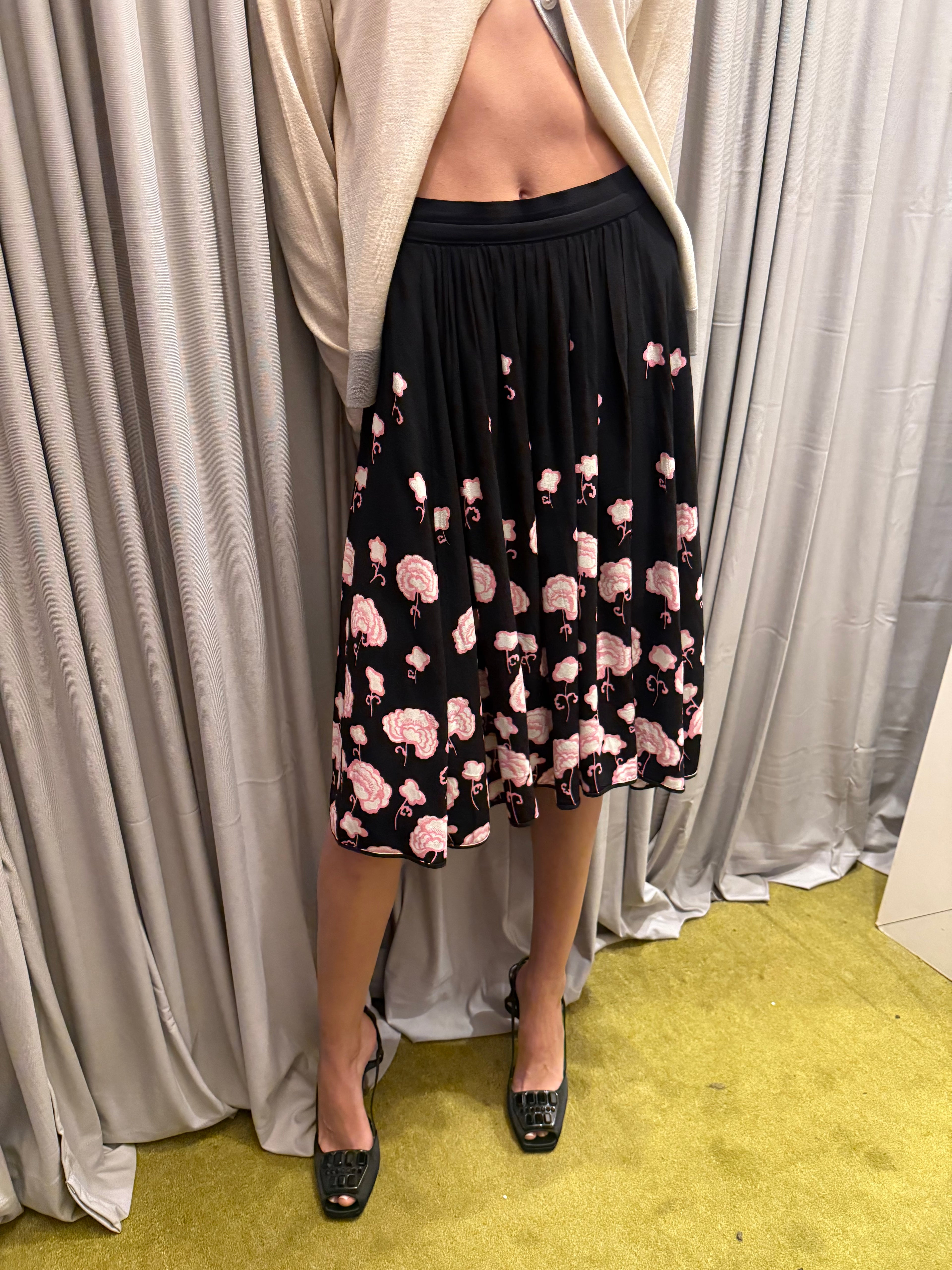 Prada 2014 Floral Skirt