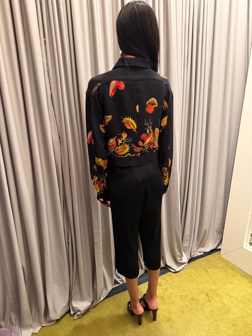Gianna Versace Couture SS 1992 Seashell Print Silk Jacket