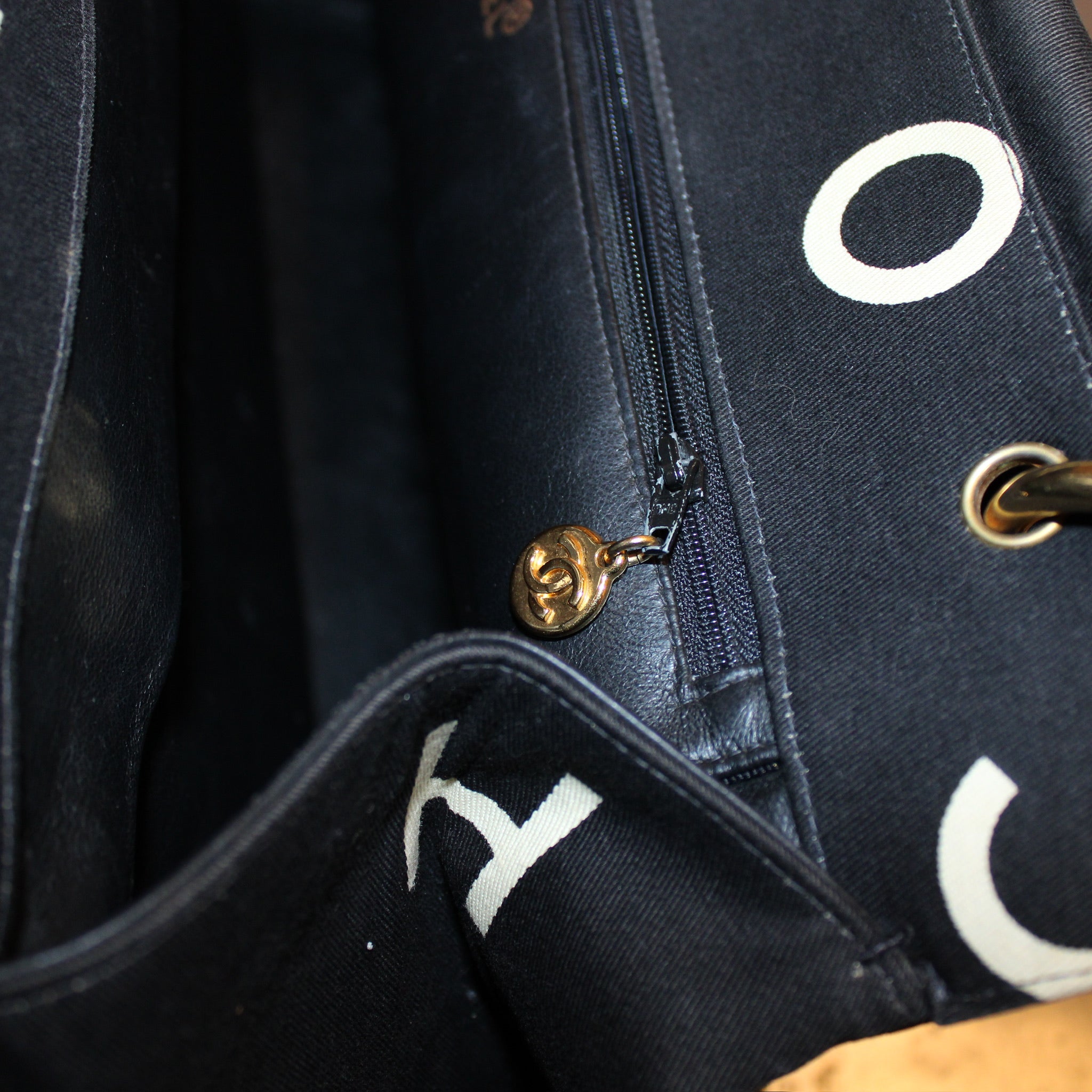 Vintage Chanel Logo Letter Bag