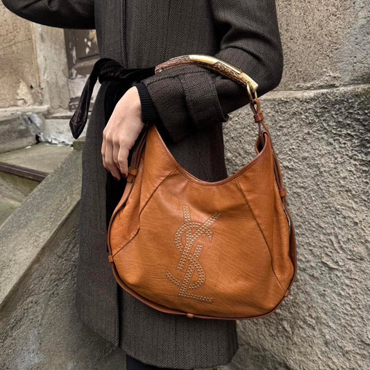 Vintage YSL Leather Mombosa Bag