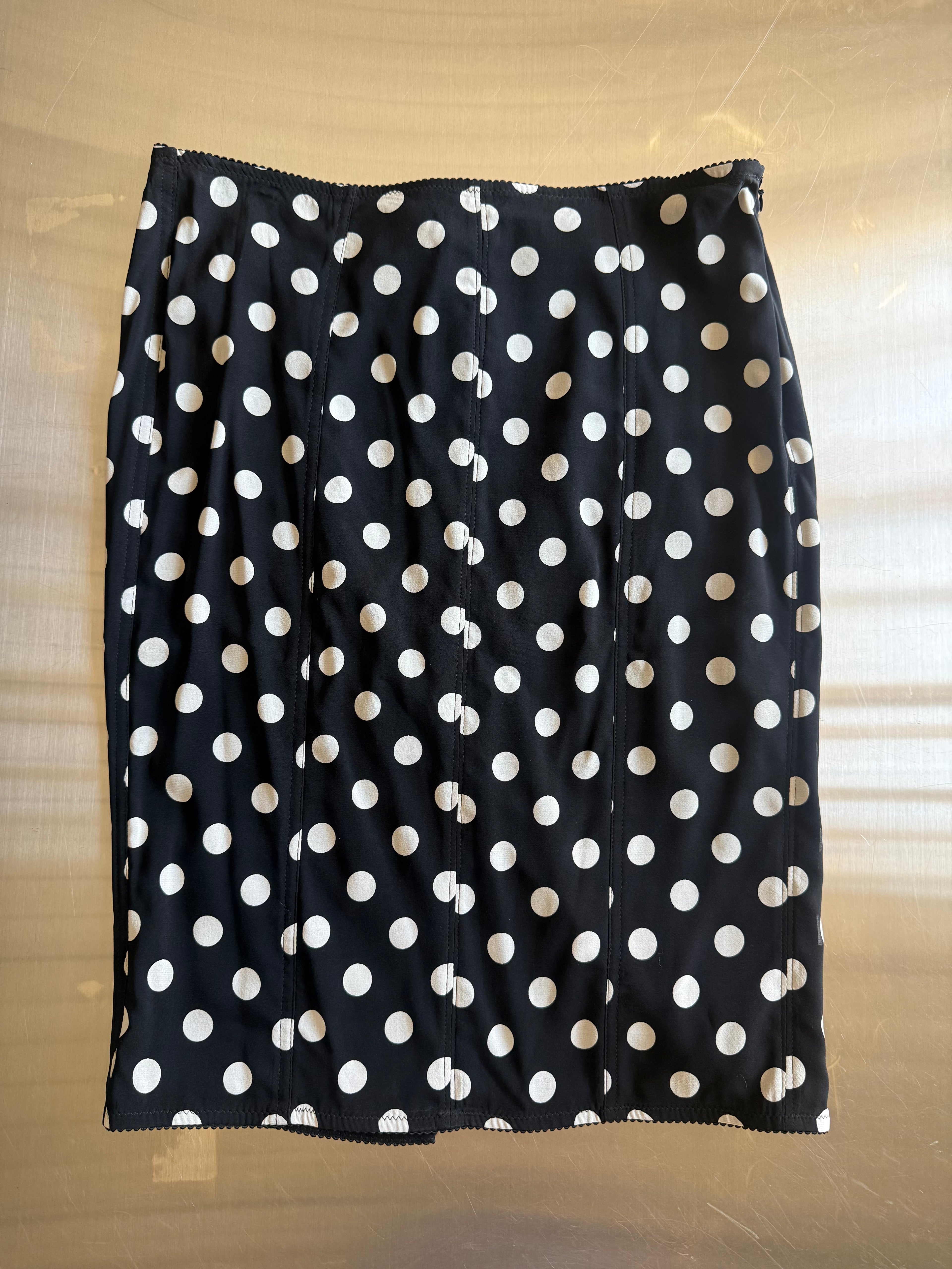 Dolce & Gabbana Polka Dot Silk Skirt