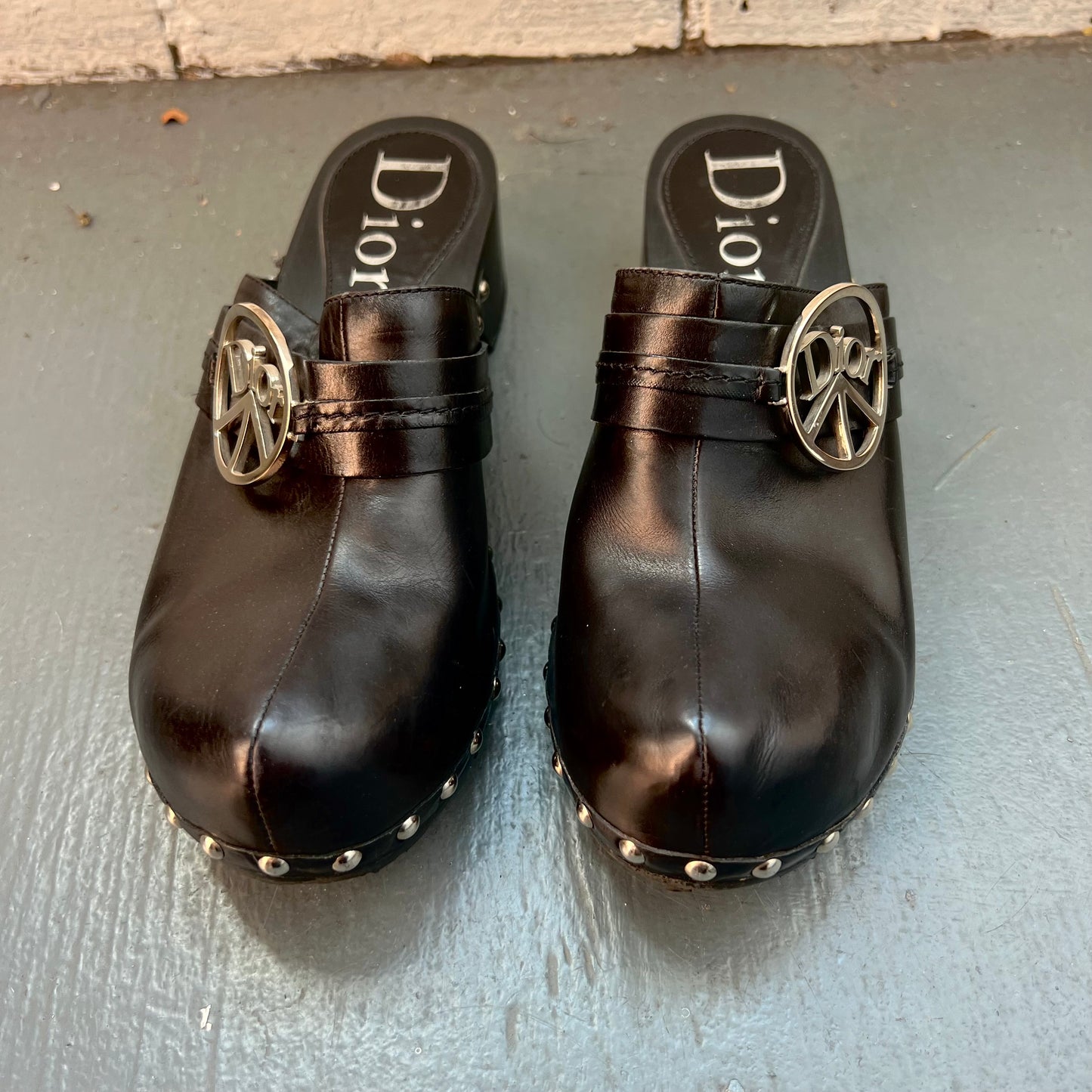 Vintage Dior Leather Clogs