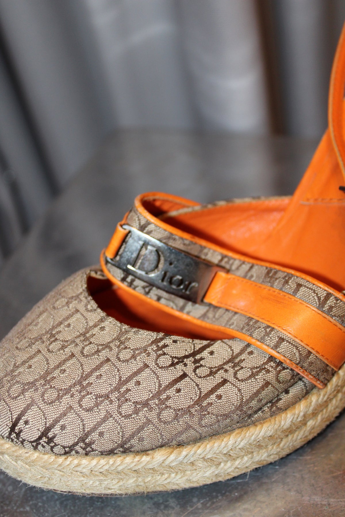 Dior Monogram Orange Heels