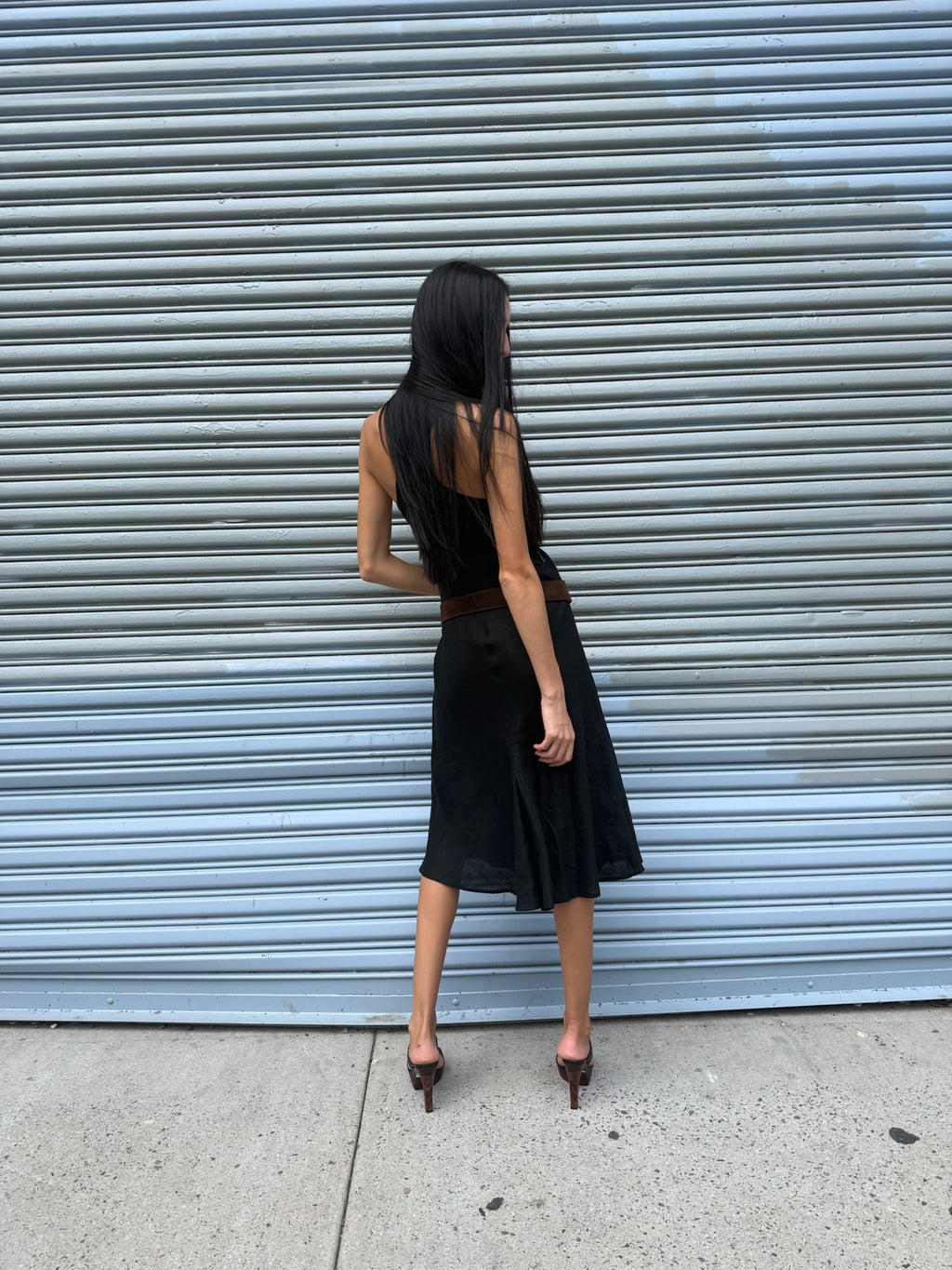 Armani Jeans Linen Black Dress