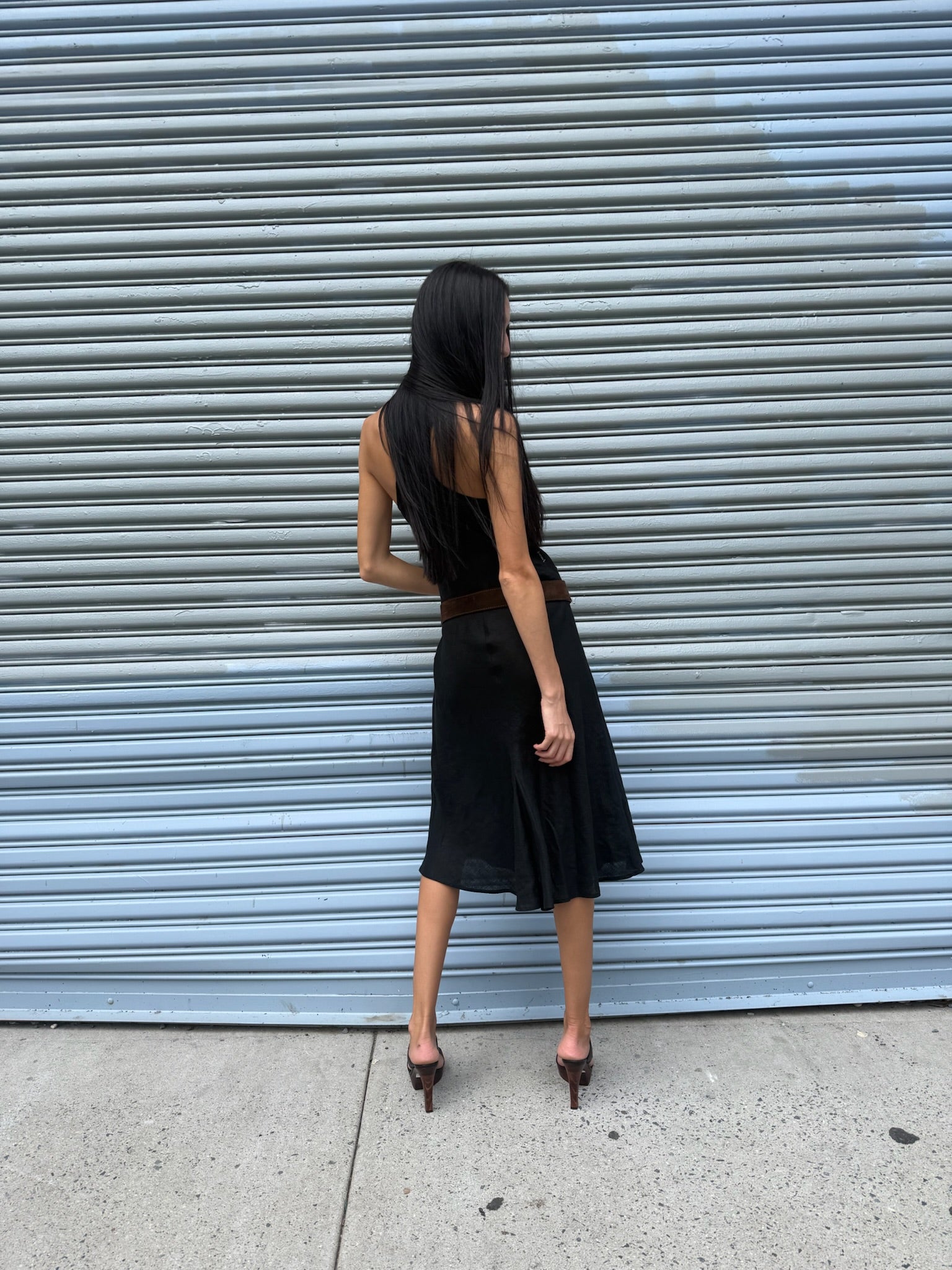 Armani Jeans Linen Black Dress