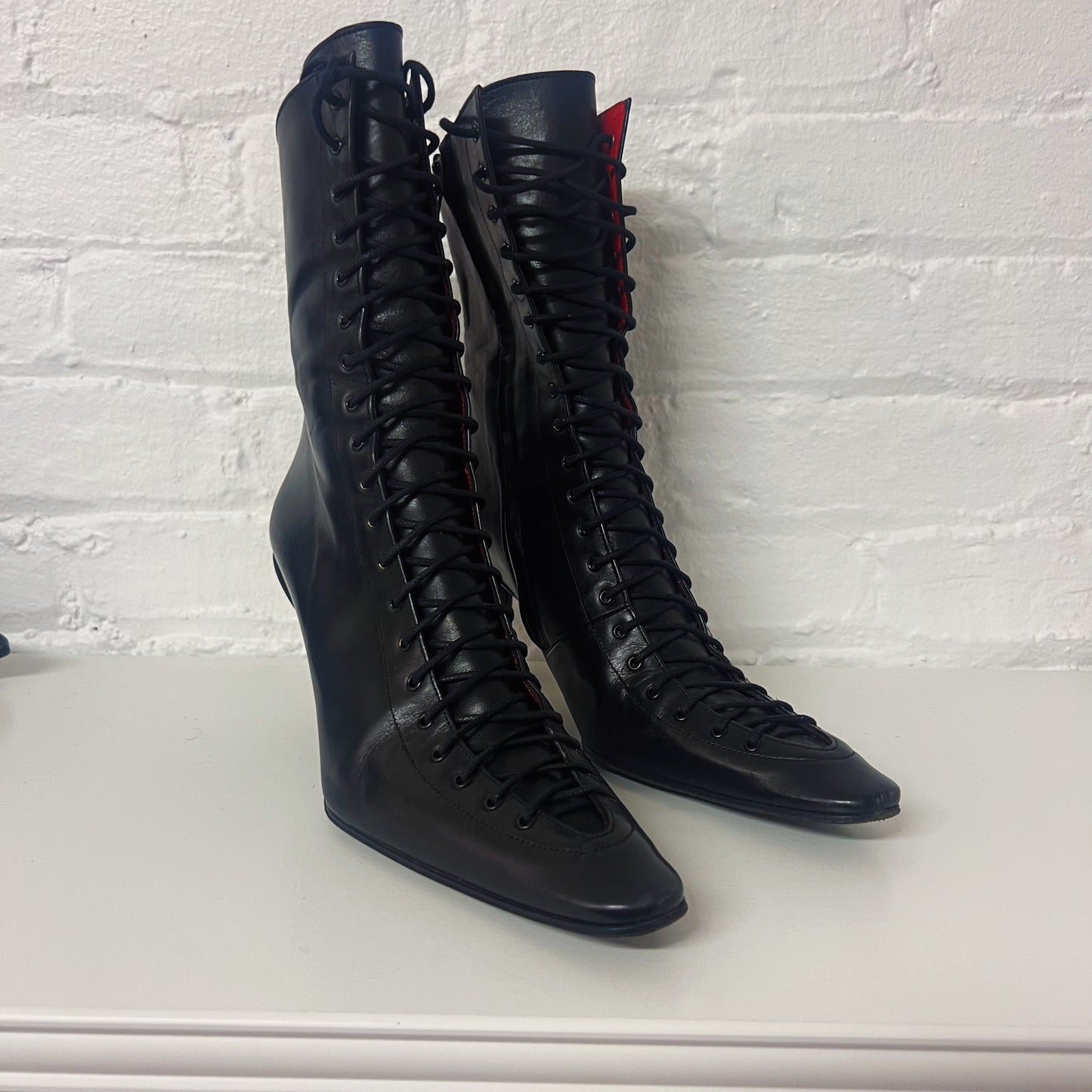 Free Lance Leather Lace Up Booties