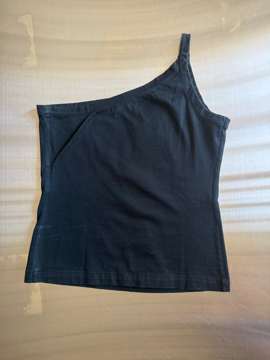 YSL One Shoulder Logo Top