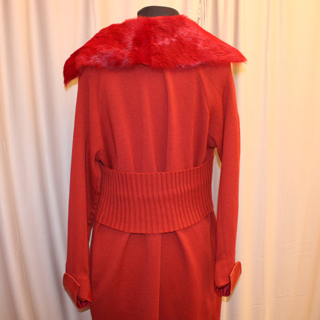 Vintage Cardigan with fur collar