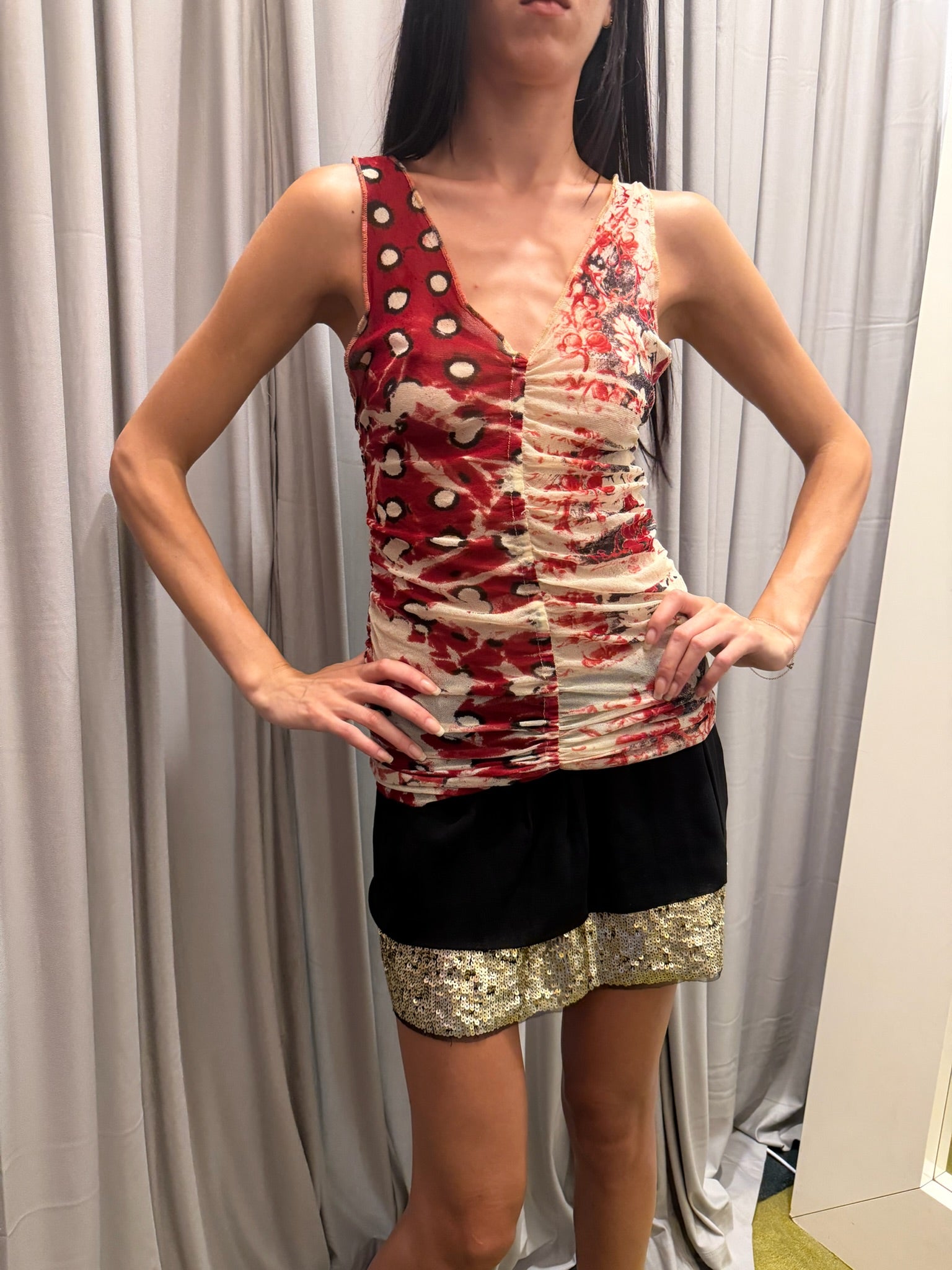Patrizia Pepe Silk Sequin Skirt