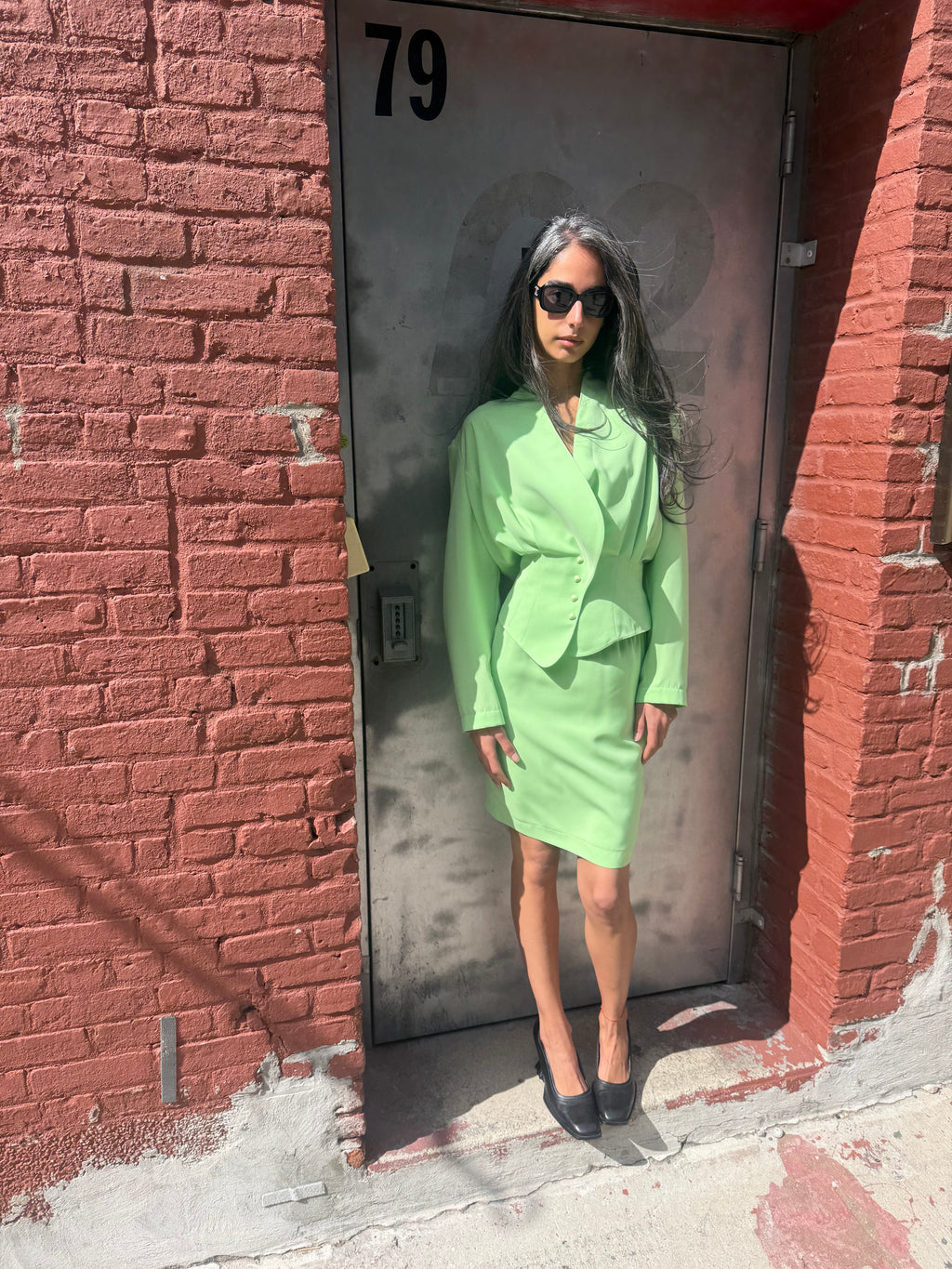 Vintage Mugler Green Two Piece Set