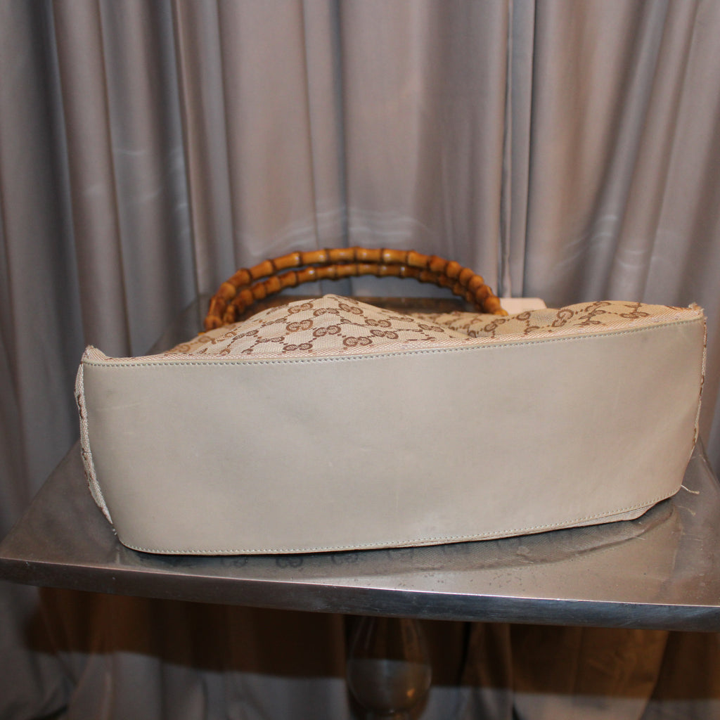 Gucci Monogram Bamboo Handle Bag