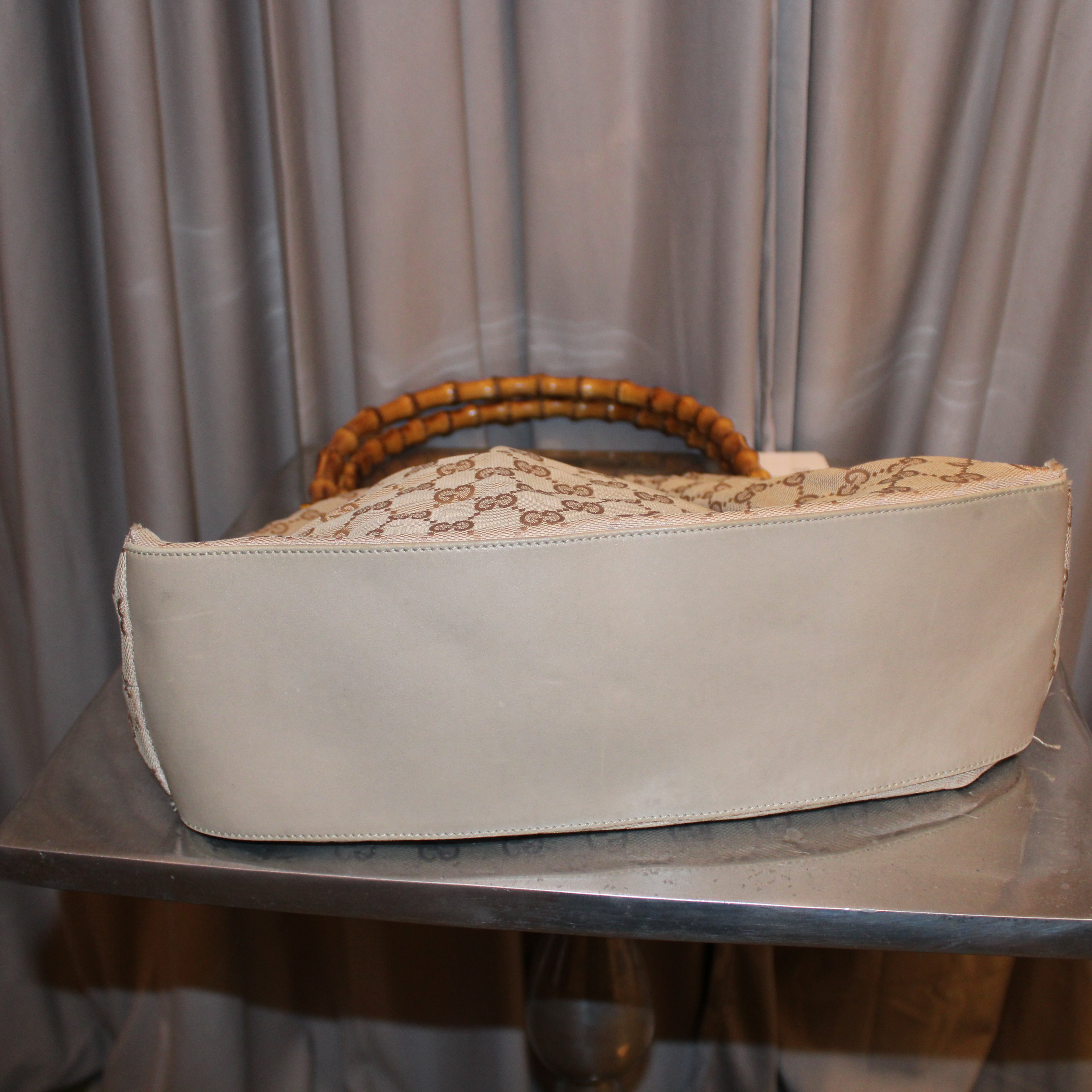Gucci Monogram Bamboo Handle Bag