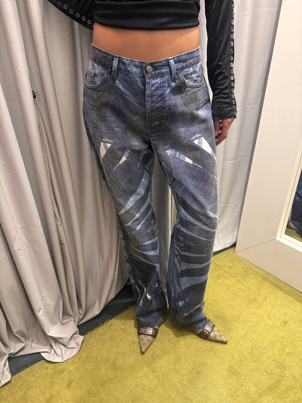 Just Cavalli Blue Leaf Jeans