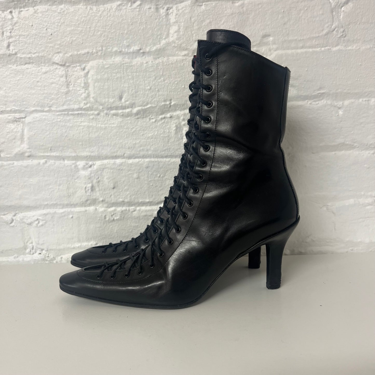 Free Lance Leather Lace Up Booties