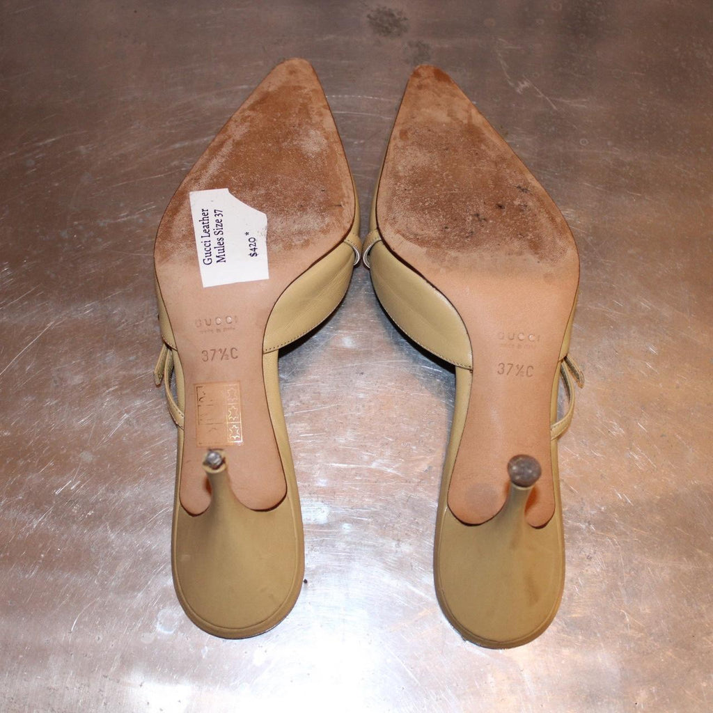 Vintage Gucci Leather Mules