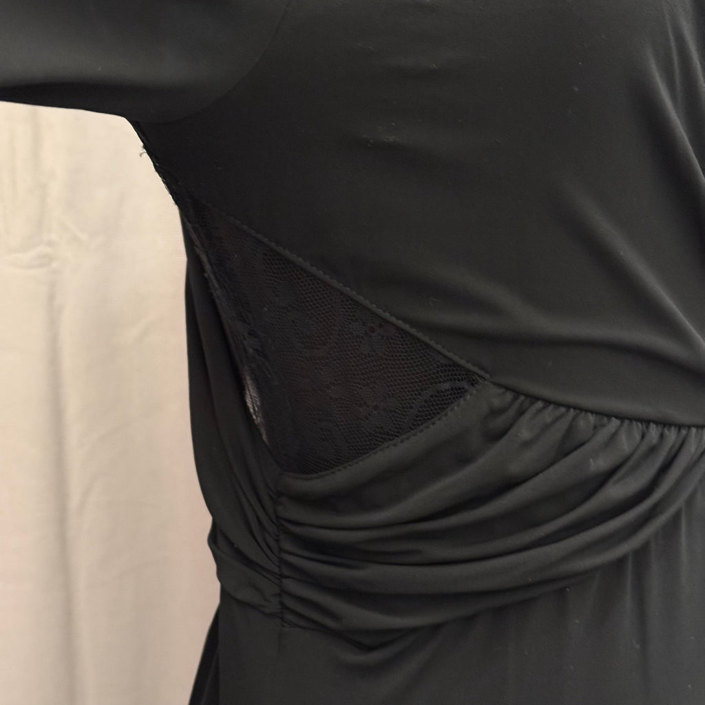 Class Cavalli Black Dress With Lace Detail