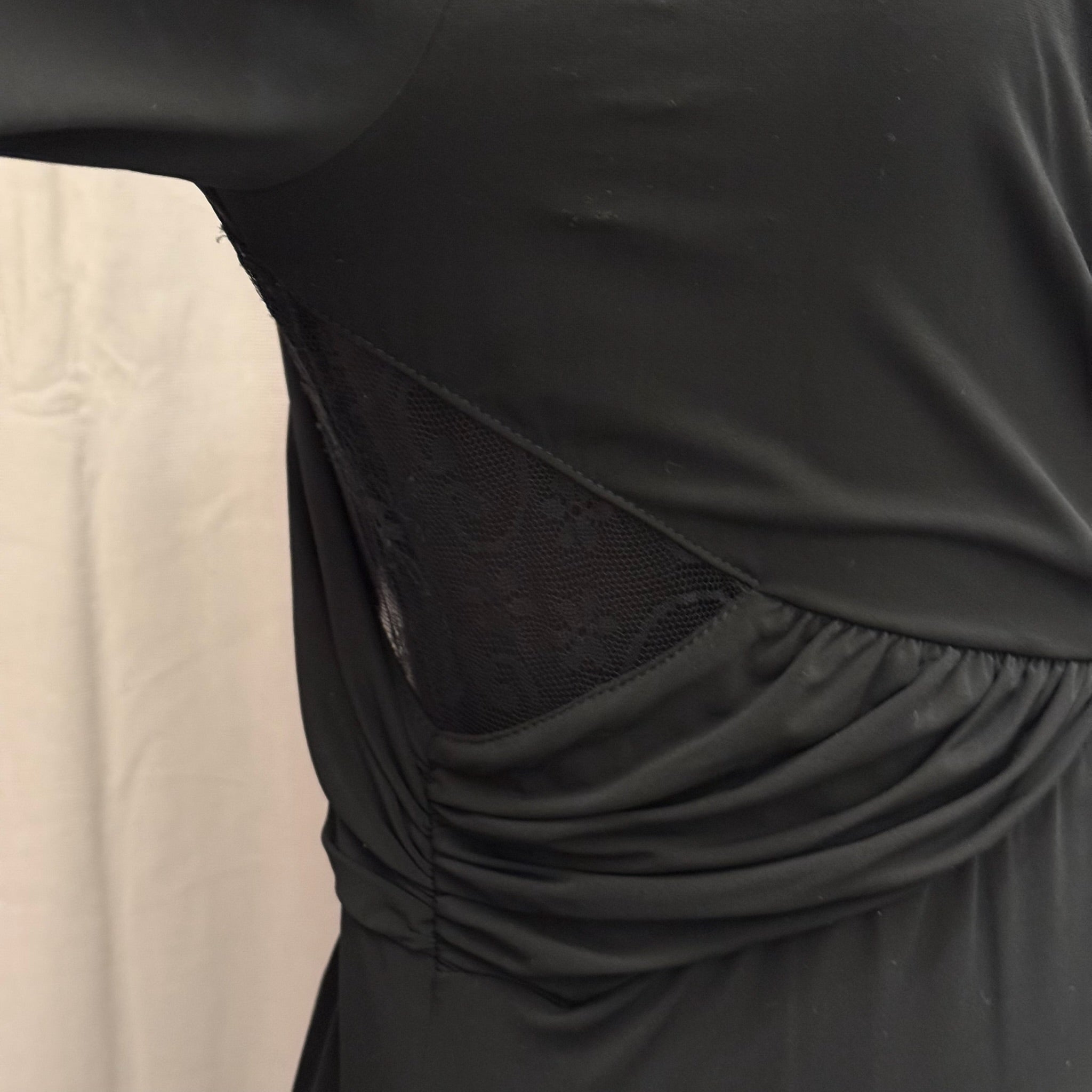 Class Cavalli Black Dress With Lace Detail