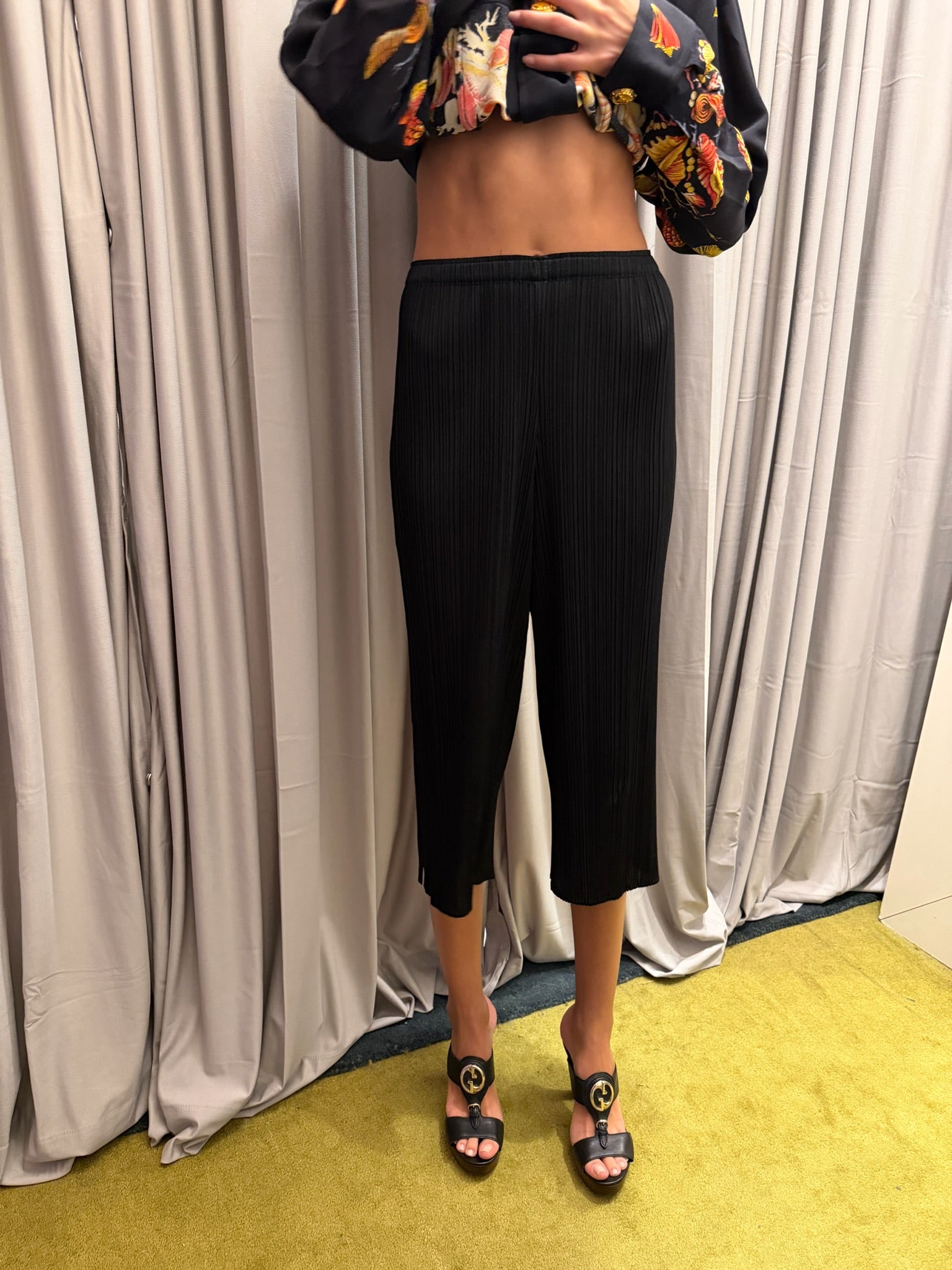 Pleats Please Black Capris