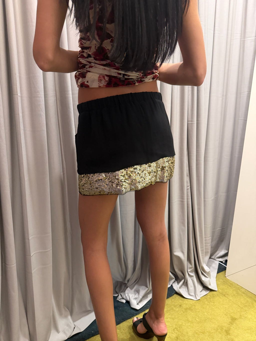 Patrizia Pepe Silk Sequin Skirt