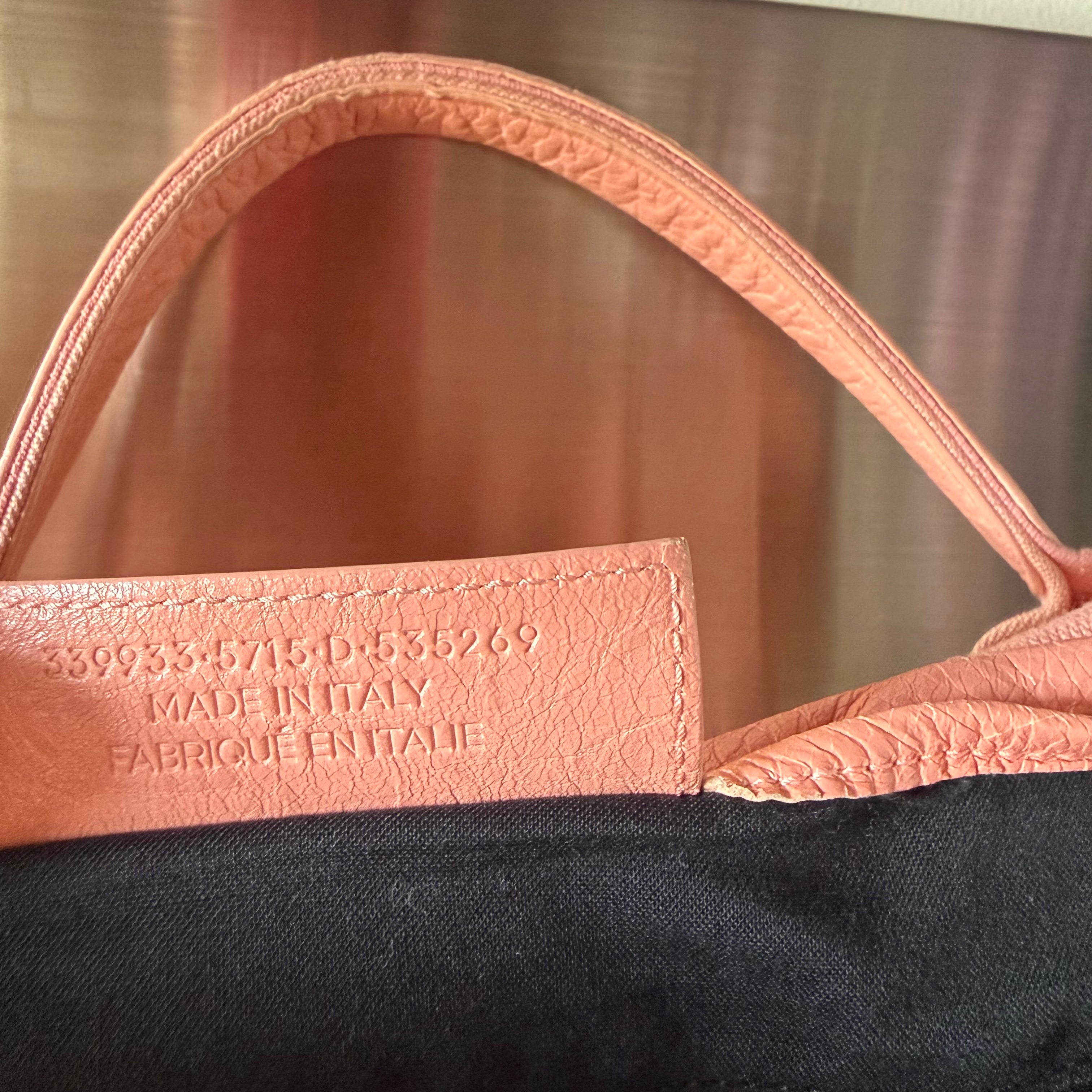 Balenciaga Coral Leather Tote