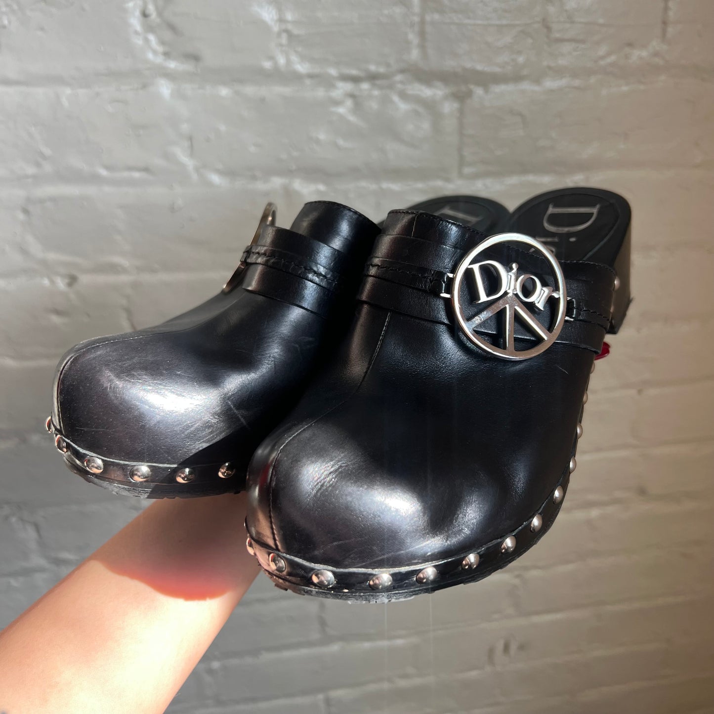 Vintage Dior Leather Clogs