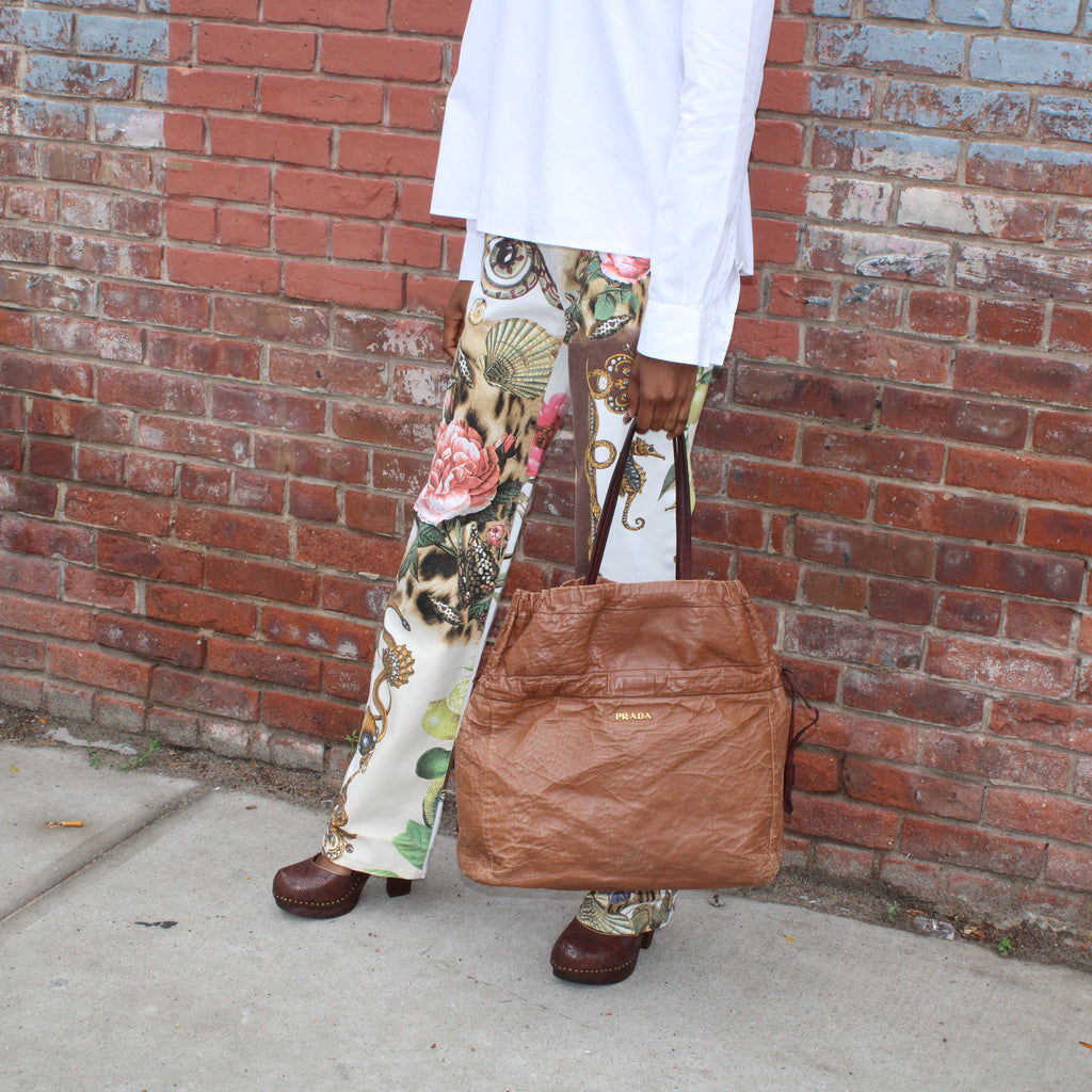 Prada SS2009 Nappa Antiquated Leather Tote