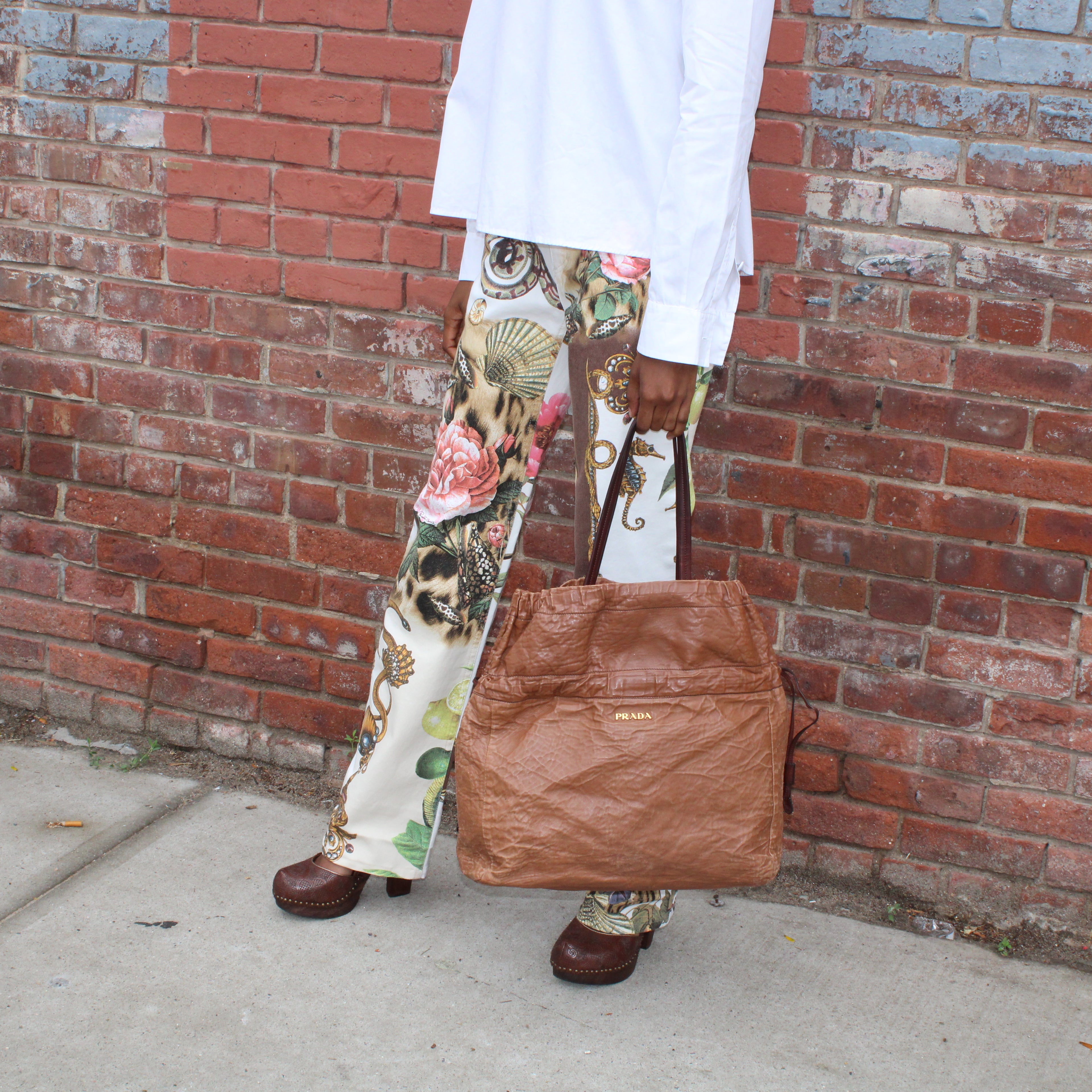 Prada SS2009 Nappa Antiquated Leather Tote