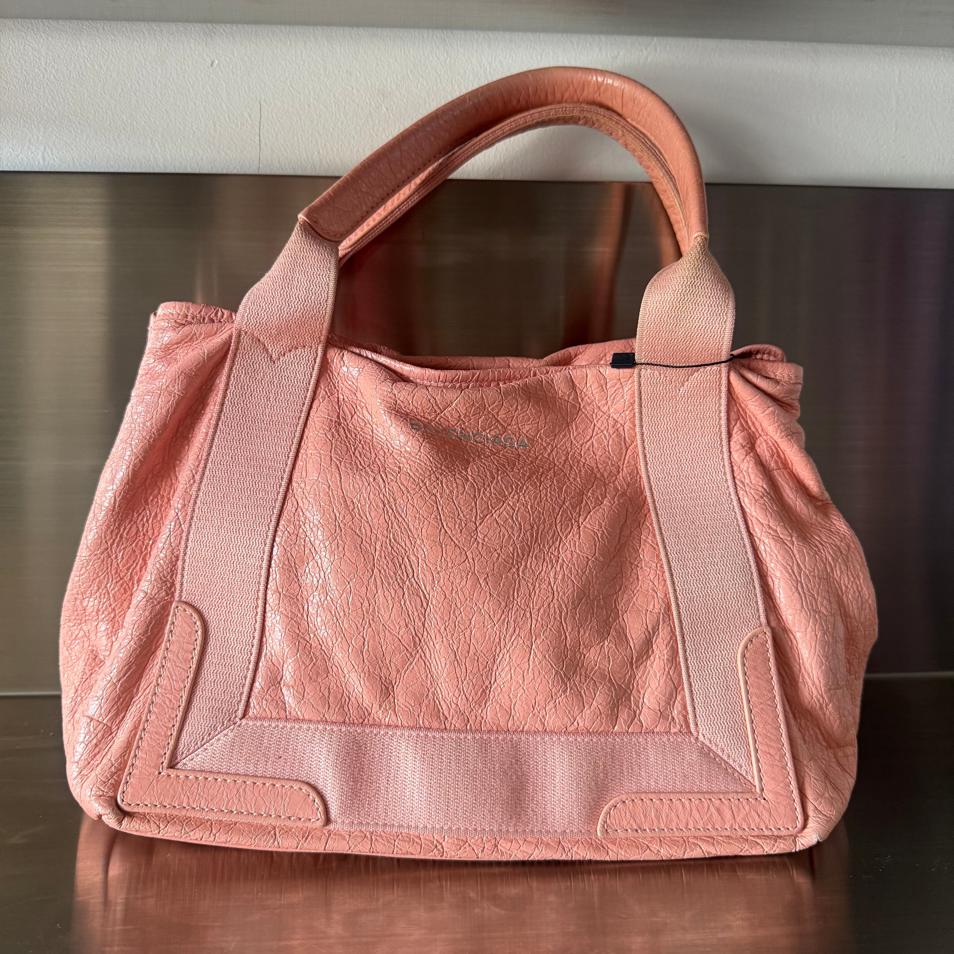 Balenciaga Coral Leather Tote