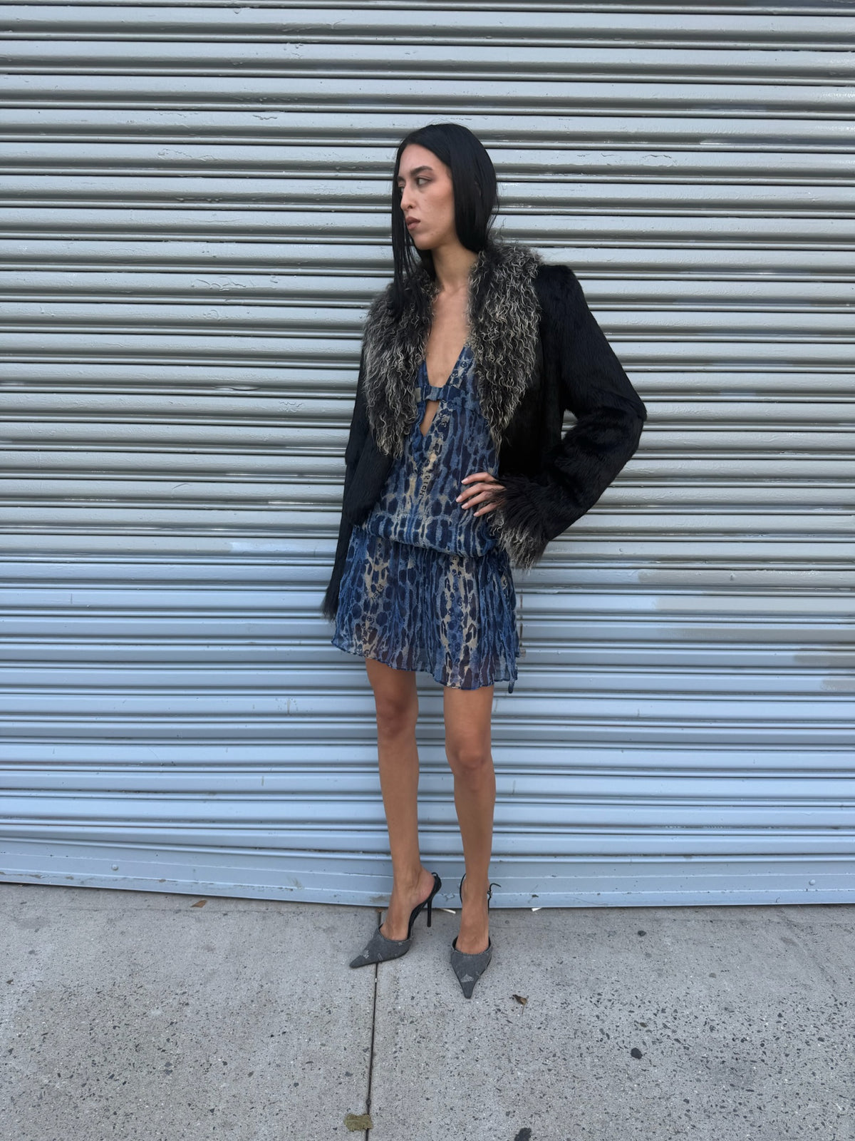 Vintage Fur with Mongolian Lamb Fur Collar