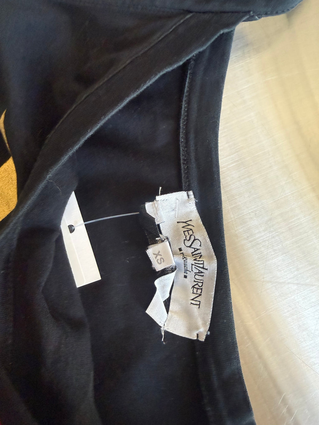 YSL One Shoulder Logo Top